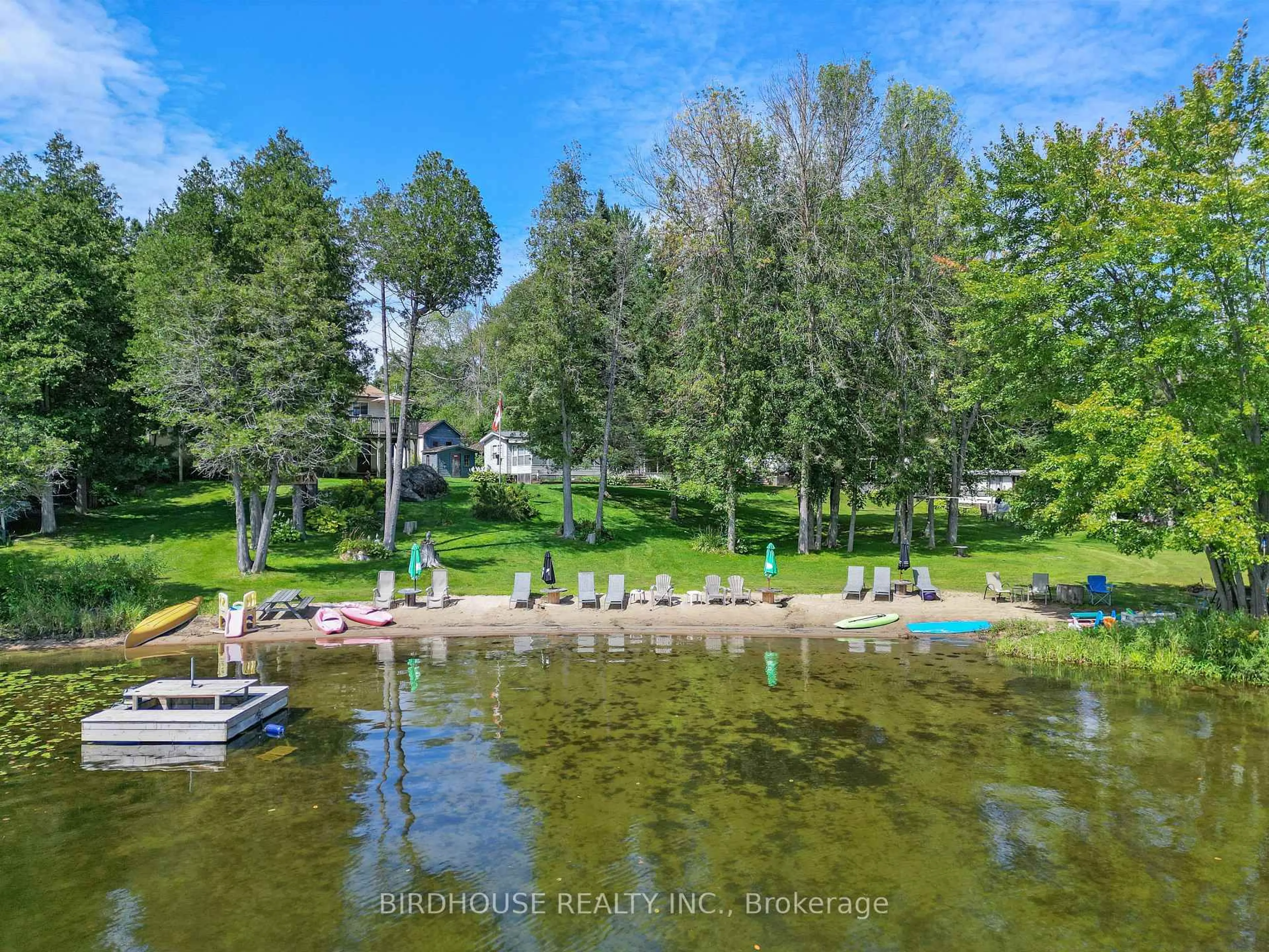 A pic from outside/outdoor area/front of a property/back of a property/a pic from drone, water/lake/river/ocean view for 15 Cedar Nook Rd, Kawartha Lakes Ontario K0M 1K0