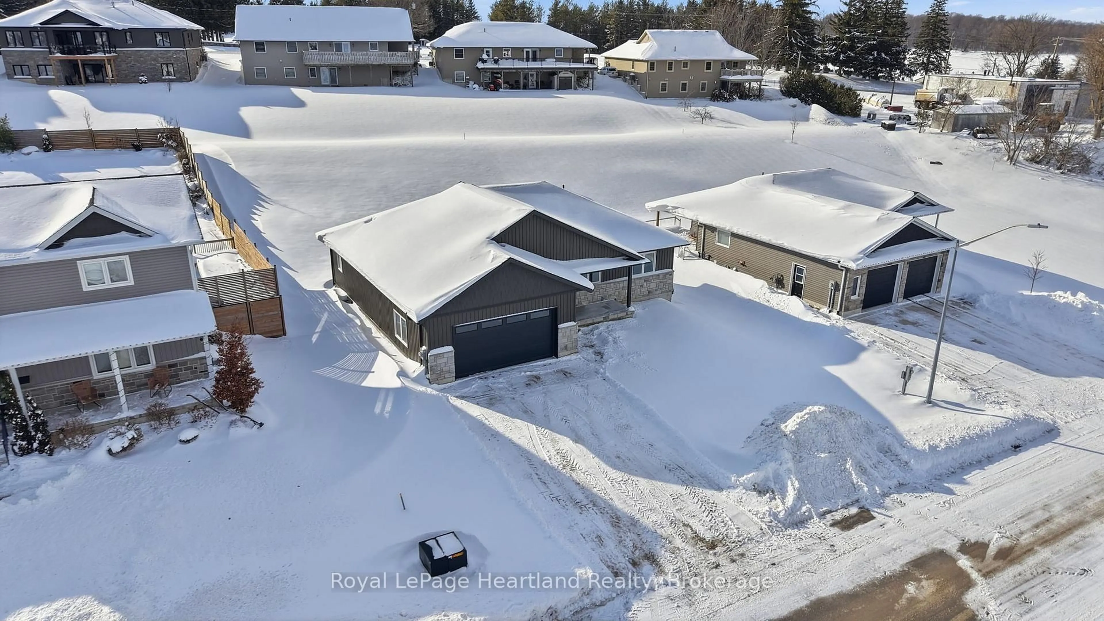 A pic from outside/outdoor area/front of a property/back of a property/a pic from drone, street for 6 Noeckerville Hill Dr, South Bruce Ontario N0G 2J0