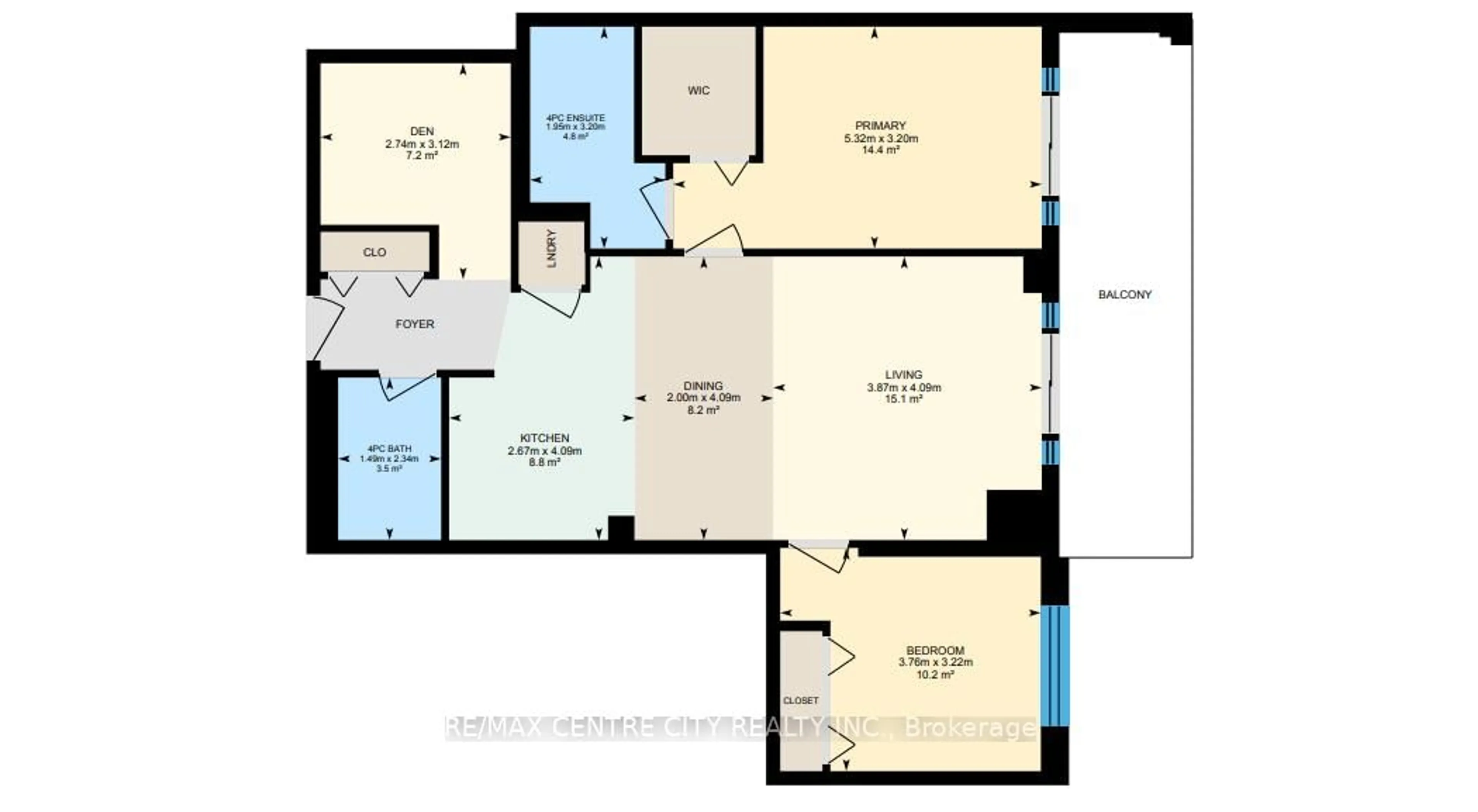 Floor plan for 144 Park St #1009, Waterloo Ontario N2L 0B6