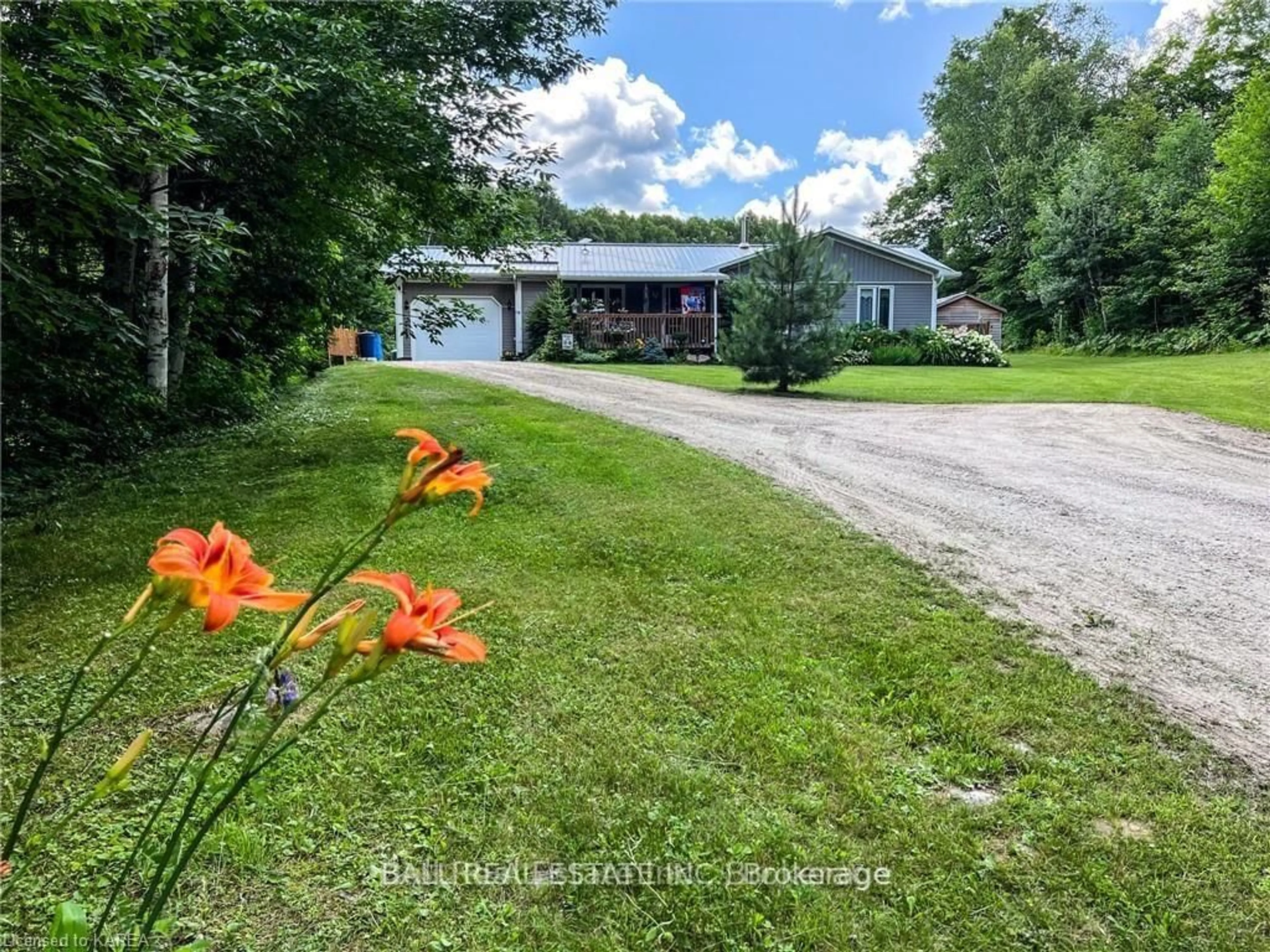 A pic from outside/outdoor area/front of a property/back of a property/a pic from drone, water/lake/river/ocean view for 123 Kuno Rd, Boulter Ontario K0L 1G0