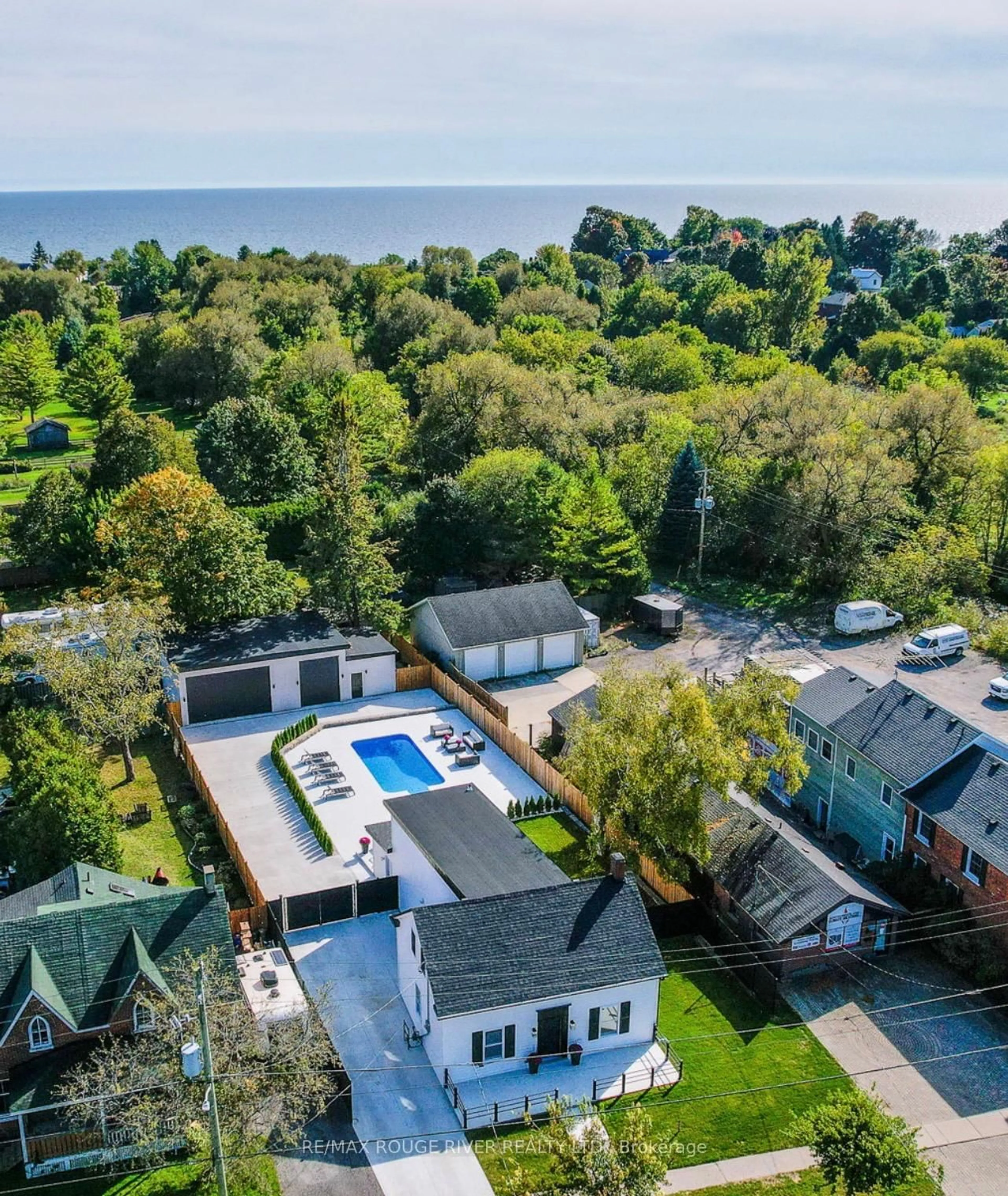 A pic from outside/outdoor area/front of a property/back of a property/a pic from drone, water/lake/river/ocean view for 375 King St, Cobourg Ontario K9A 2N6