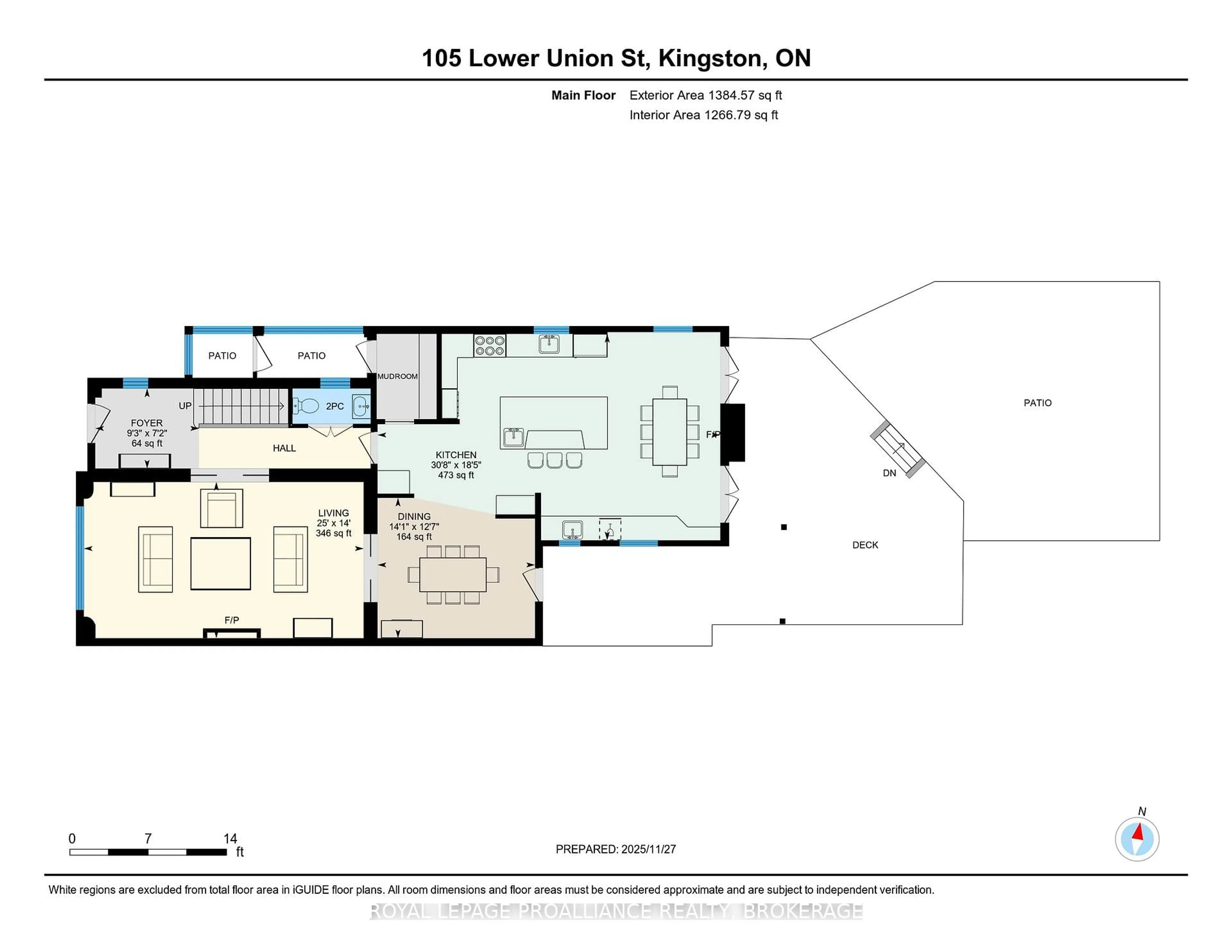 Floor plan for 105 Lower Union St, Kingston Ontario K7L 2N3