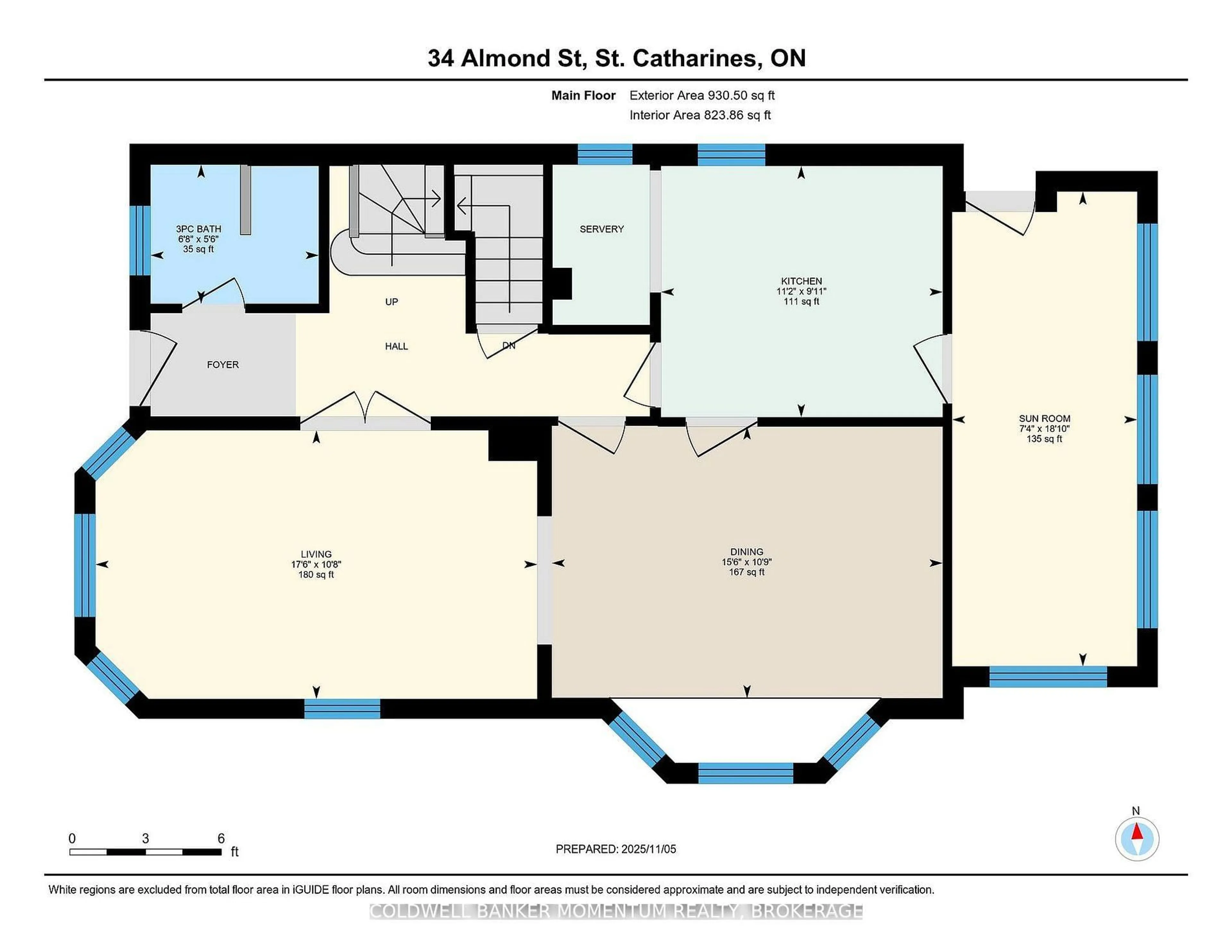 Floor plan for 34 Almond St, St. Catharines Ontario L2T 1E9