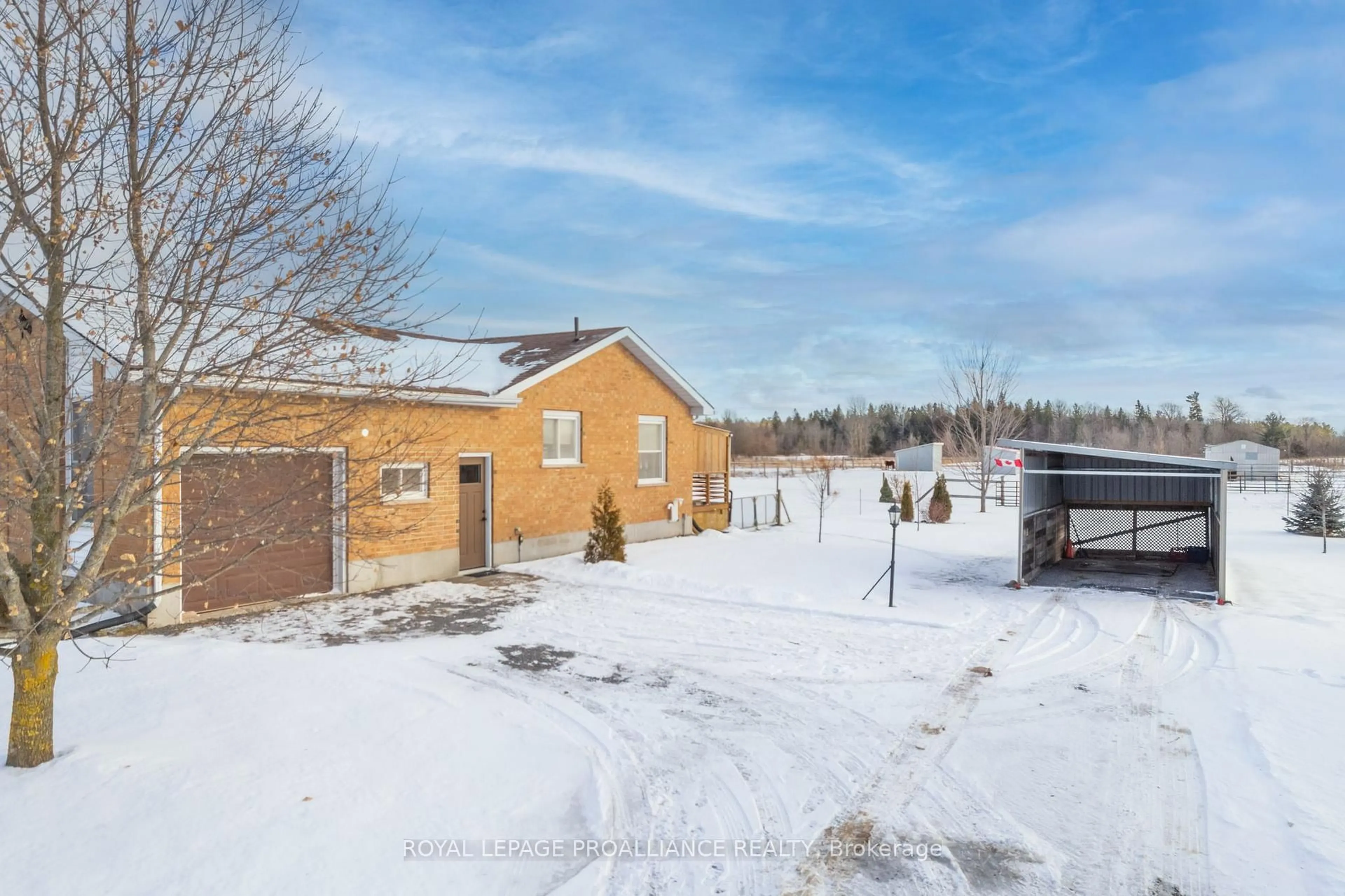 A pic from outside/outdoor area/front of a property/back of a property/a pic from drone, street for 421 Mount Pleasant Rd, Stirling Ontario K0K 3E0