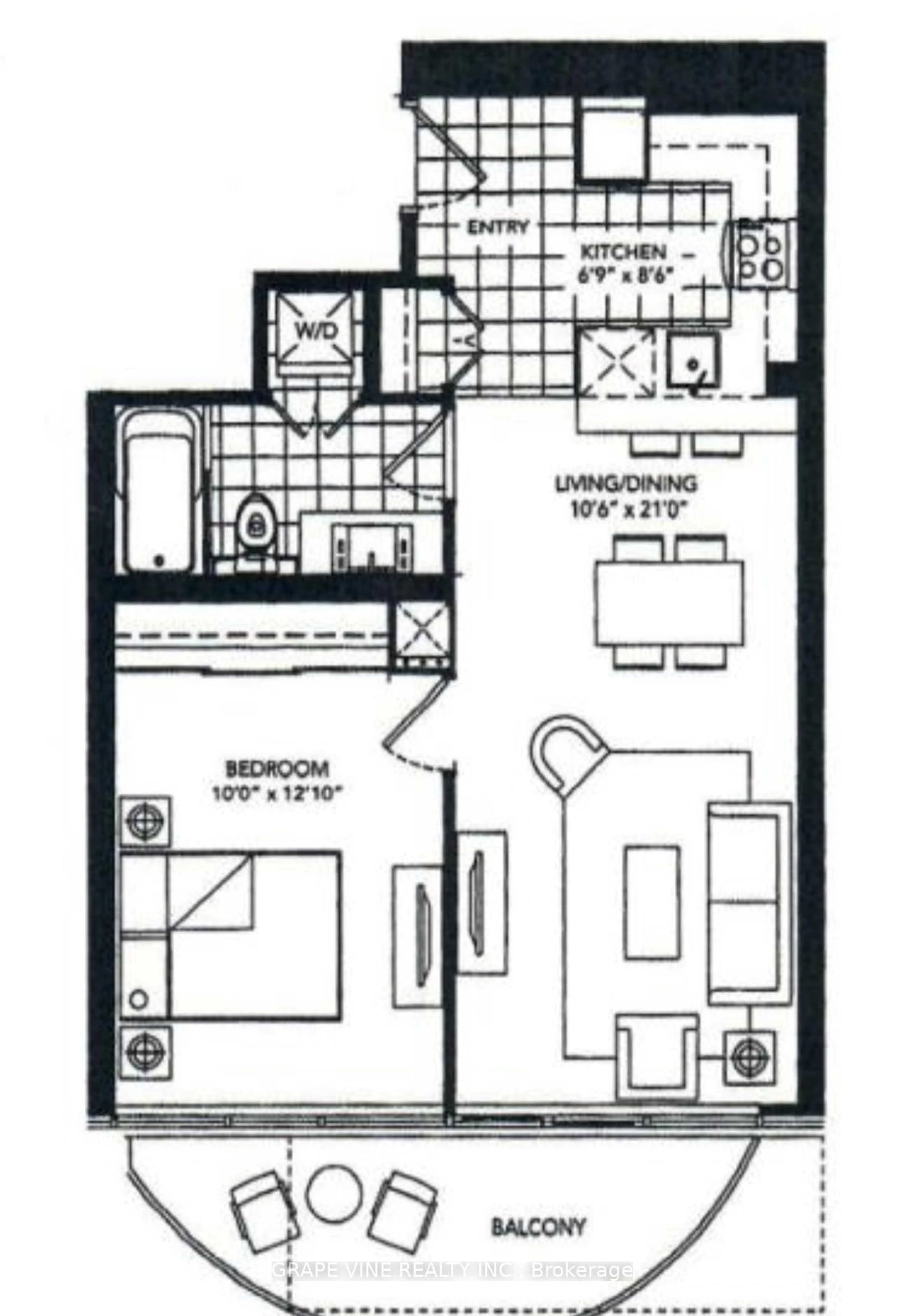 Floor plan for 805 Carling Ave #3705, Ottawa Ontario K2Y 0C1