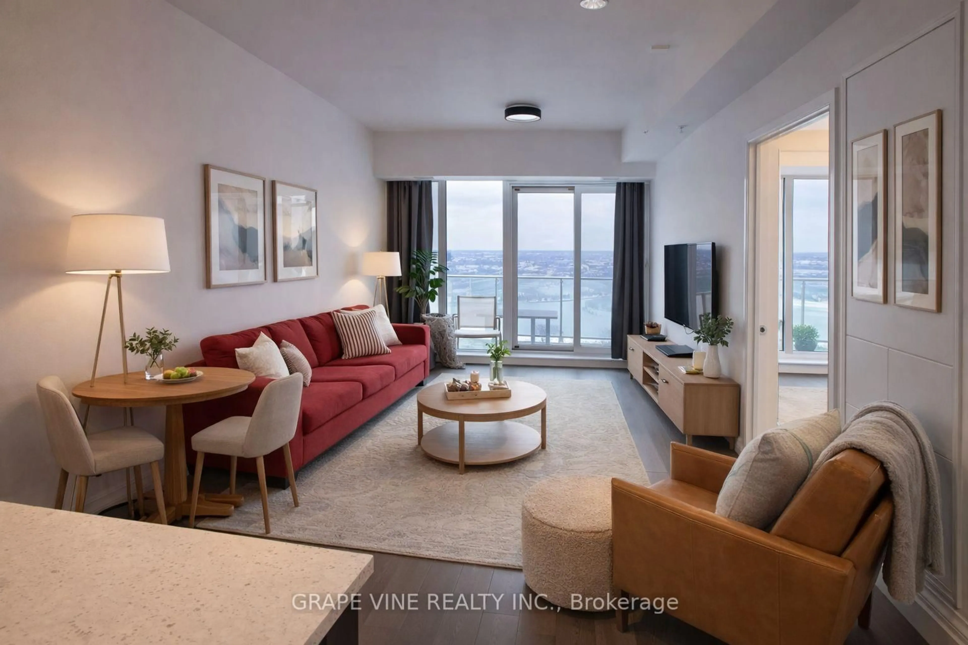 Living room with furniture, unknown for 805 Carling Ave #3705, Ottawa Ontario K2Y 0C1