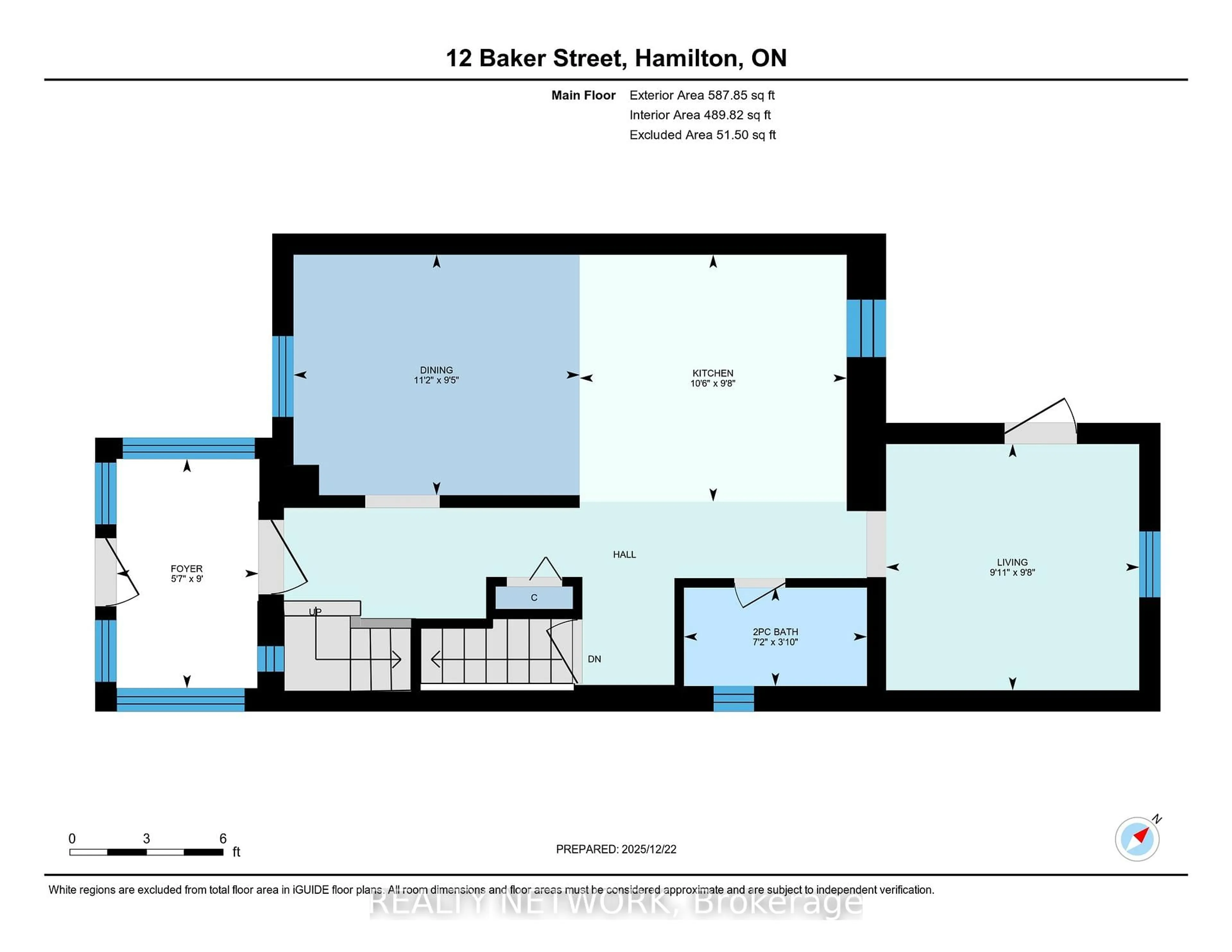 Floor plan for 12 Baker St, Hamilton Ontario L8R 1V3