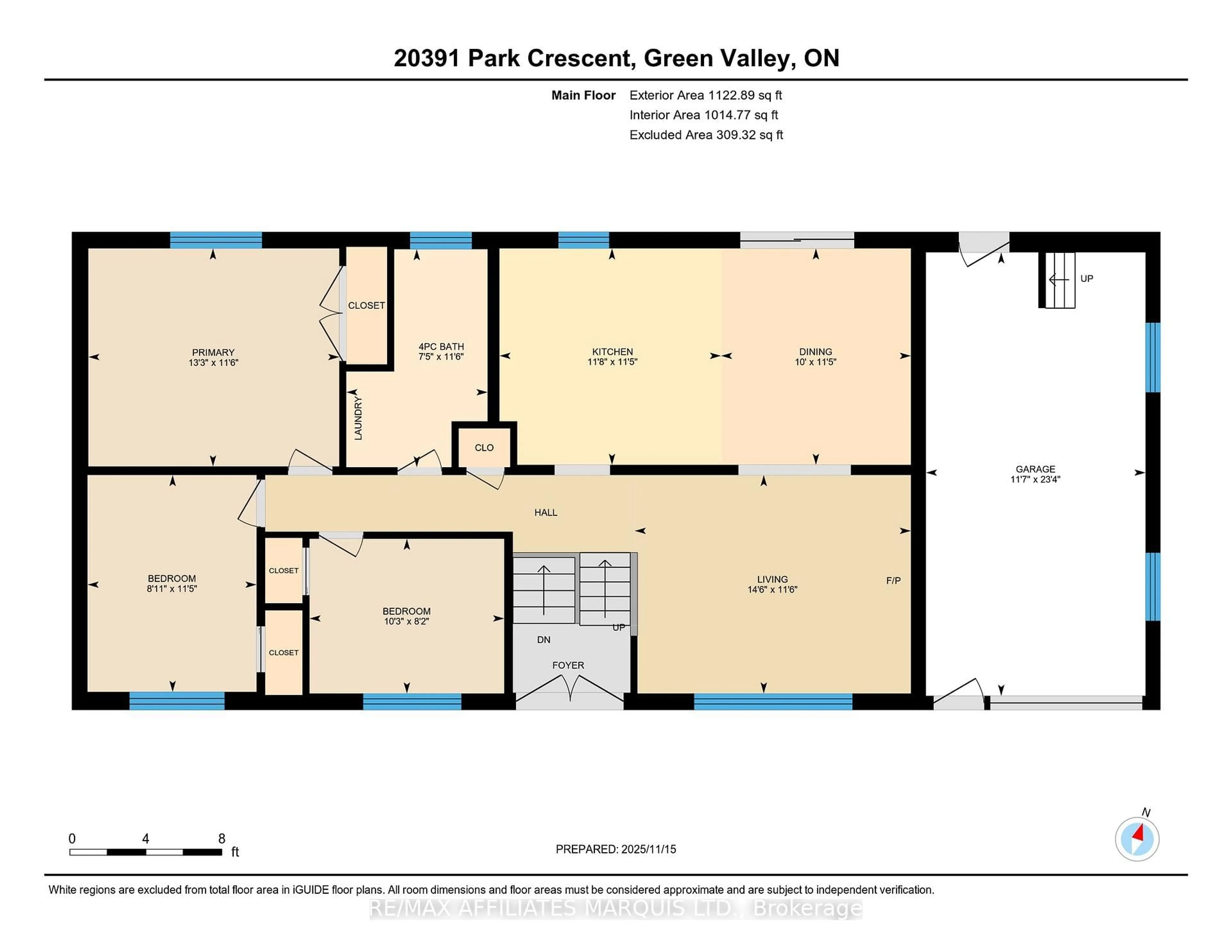 Floor plan for 20391 Park Cres, South Glengarry Ontario K0C 1L0