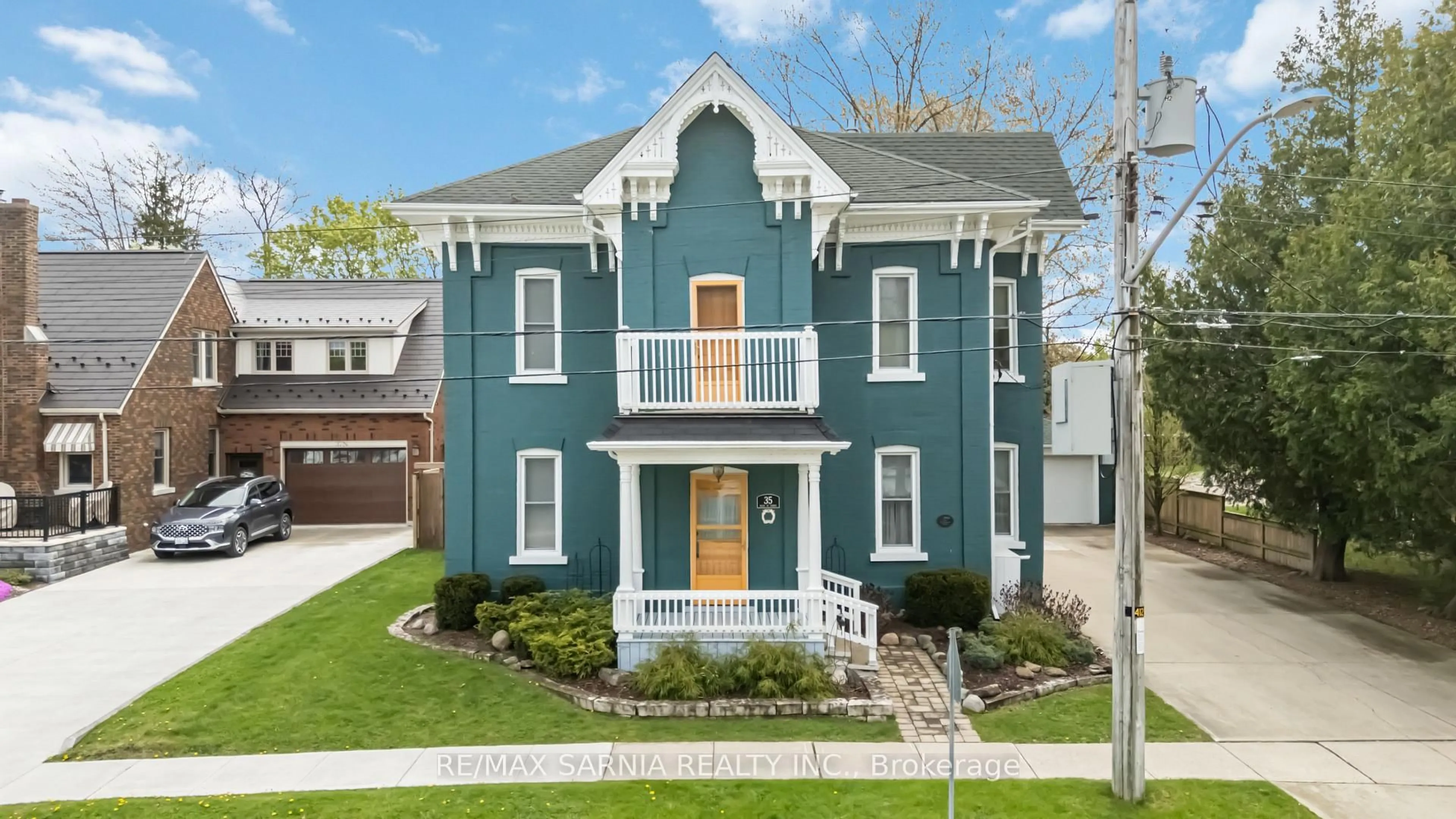 Home with brick exterior material, street for 35 Main St, Lambton Shores Ontario N0N 1J0