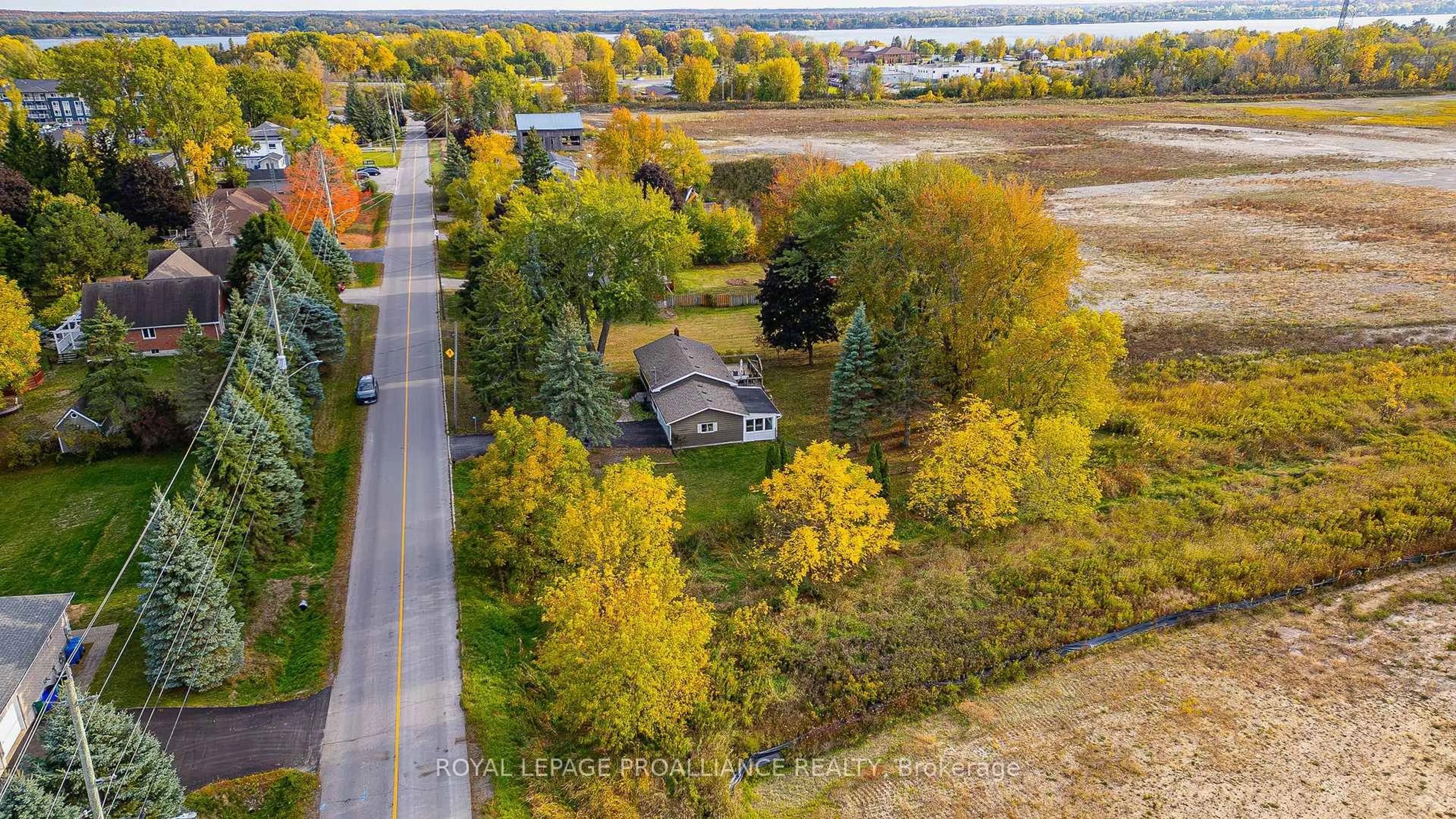 A pic from outside/outdoor area/front of a property/back of a property/a pic from drone, water/lake/river/ocean view for 163 Avonlough Rd, Belleville Ontario K8N 4Z2
