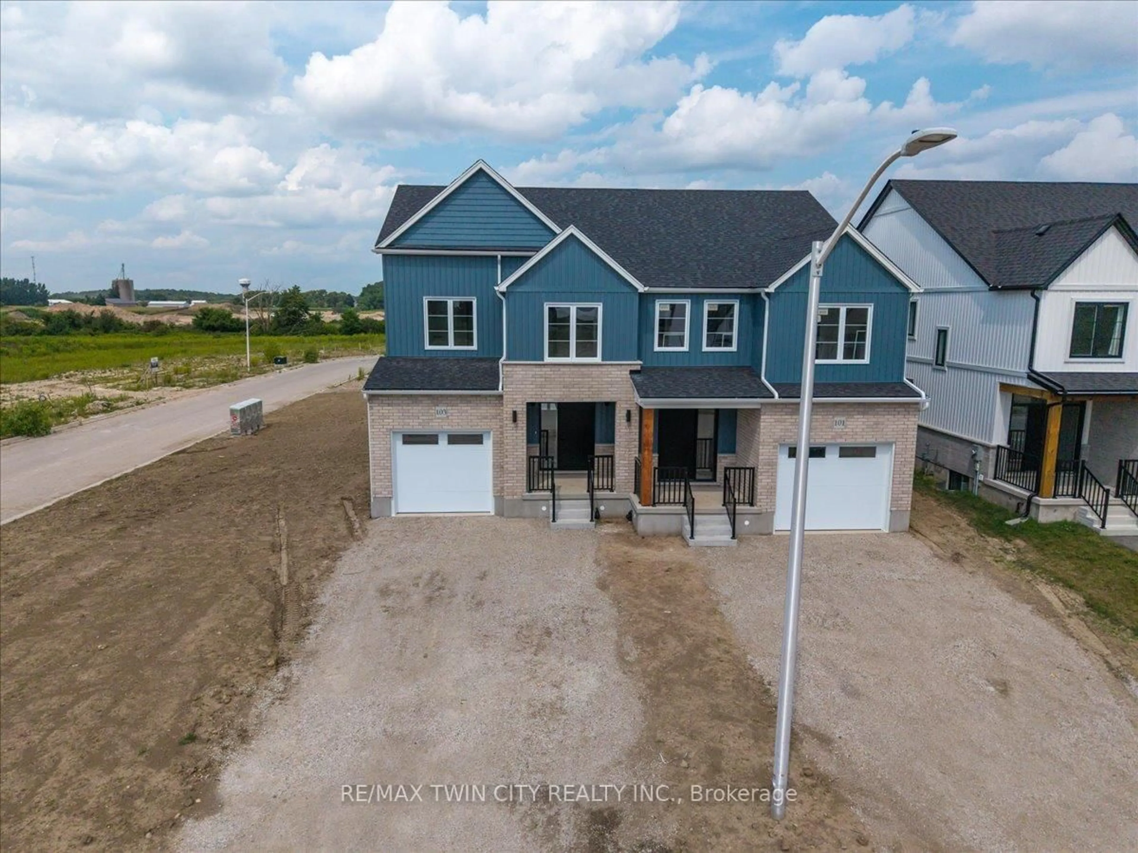 A pic from outside/outdoor area/front of a property/back of a property/a pic from drone, water/lake/river/ocean view for 103 Clayton St, West Perth Ontario N0K 1N0