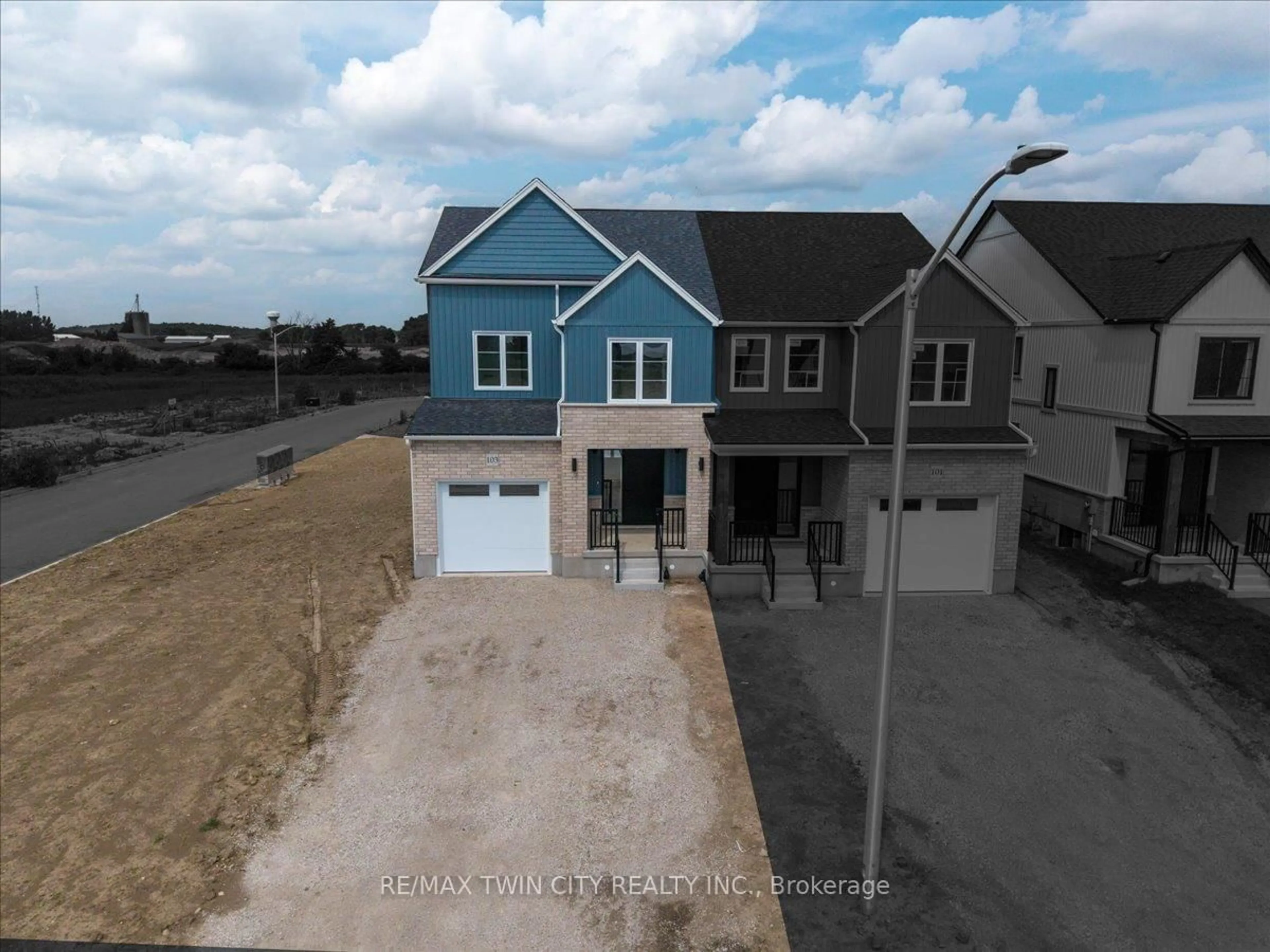 A pic from outside/outdoor area/front of a property/back of a property/a pic from drone, water/lake/river/ocean view for 103 Clayton St, West Perth Ontario N0K 1N0