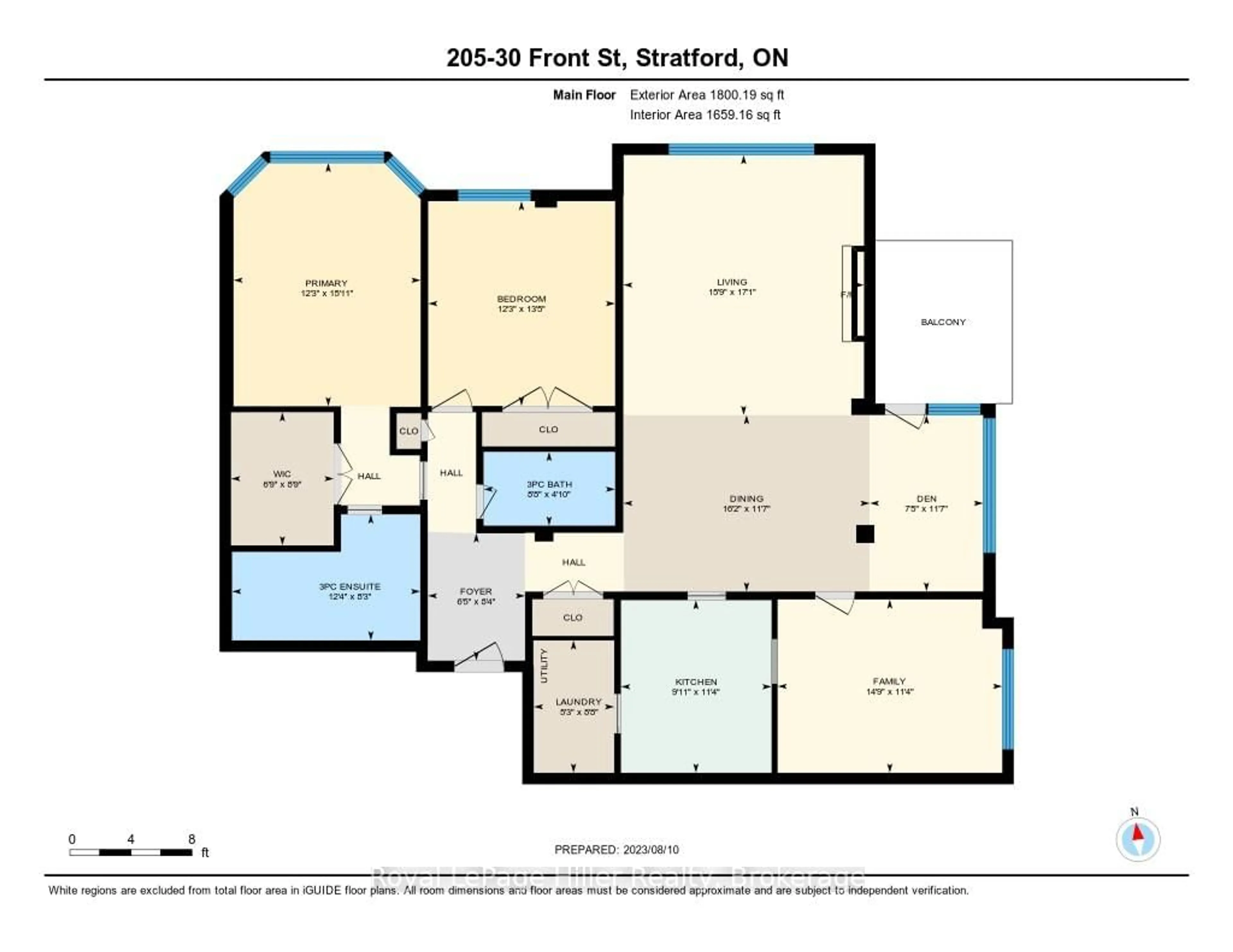Floor plan for 30 FRONT St #205, Stratford Ontario N5A 7S3