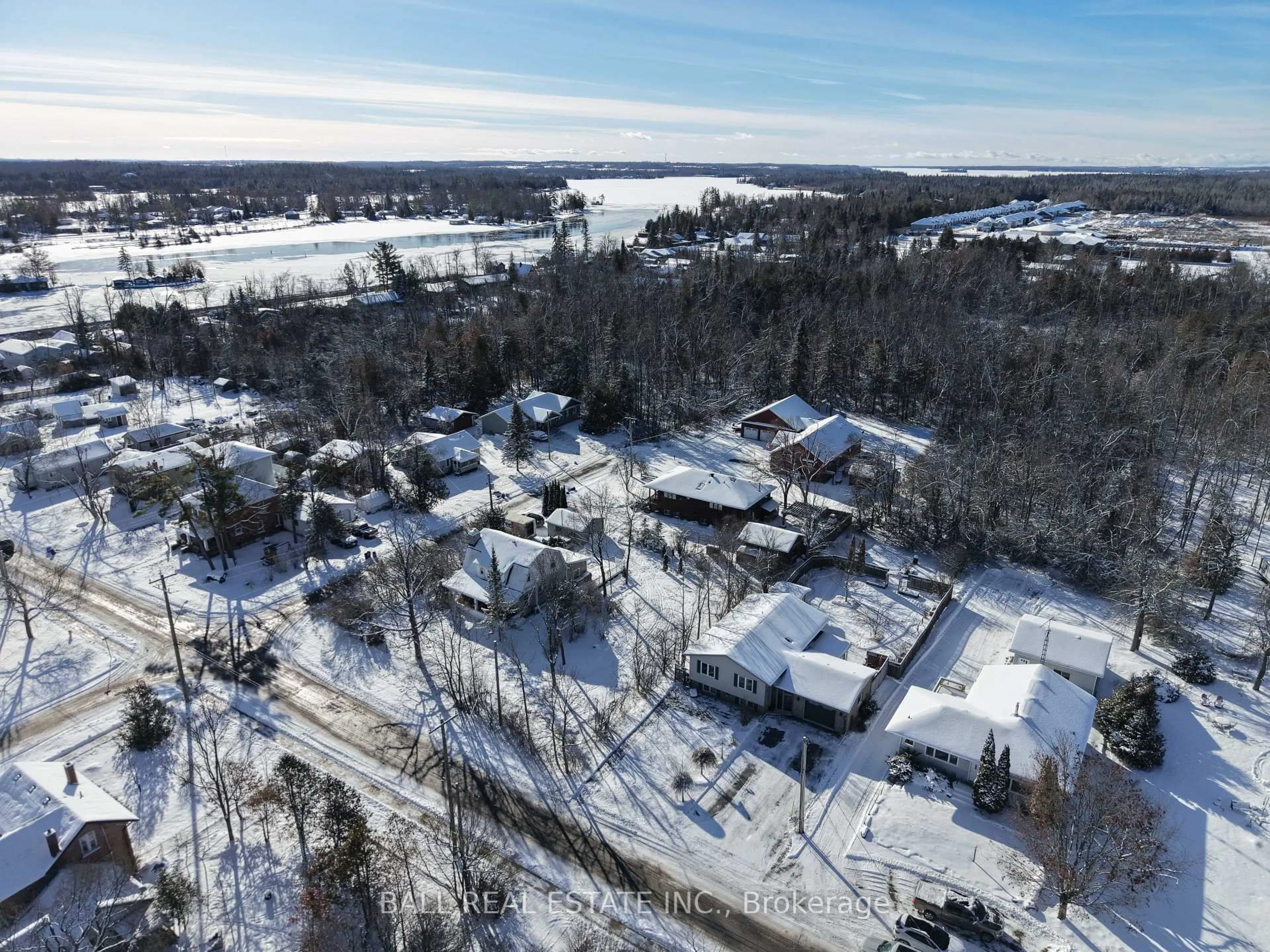 A pic from outside/outdoor area/front of a property/back of a property/a pic from drone, water/lake/river/ocean view for 48 Head St, Kawartha Lakes Ontario K0M 1A0