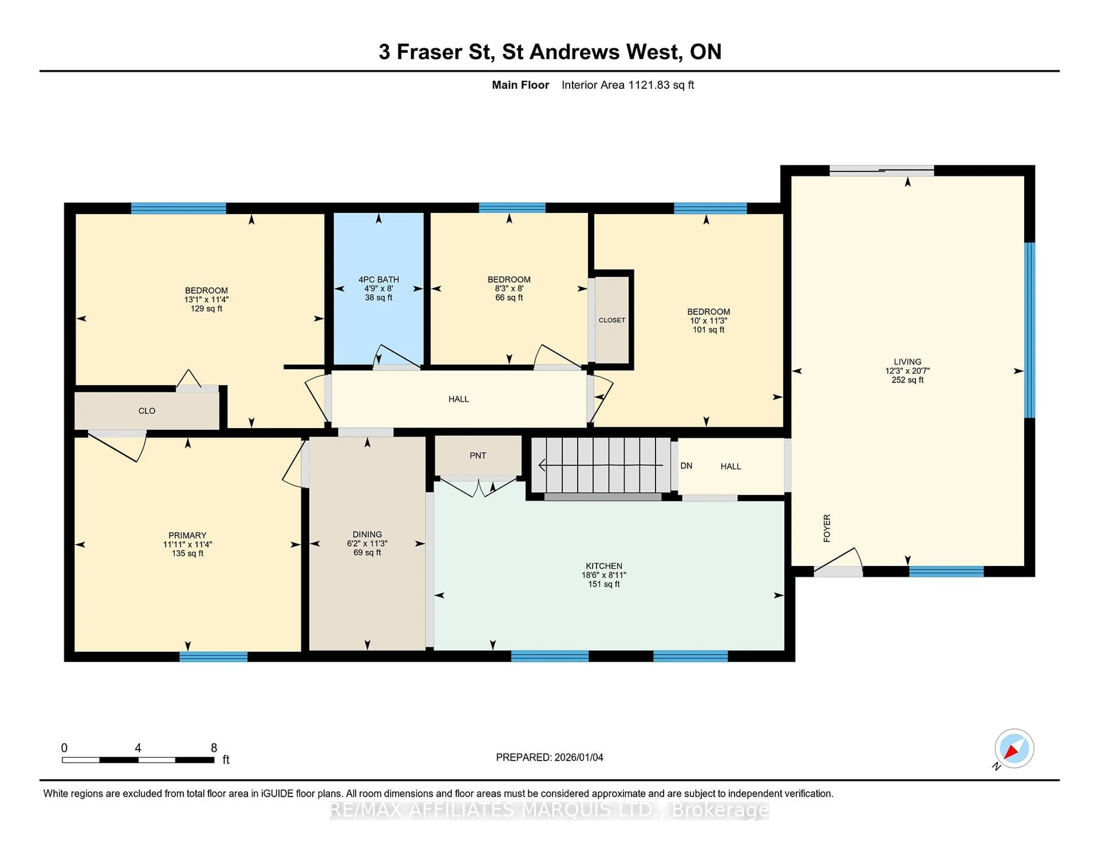 Floor plan for 3 Fraser St, South Stormont Ontario K0C 2A0