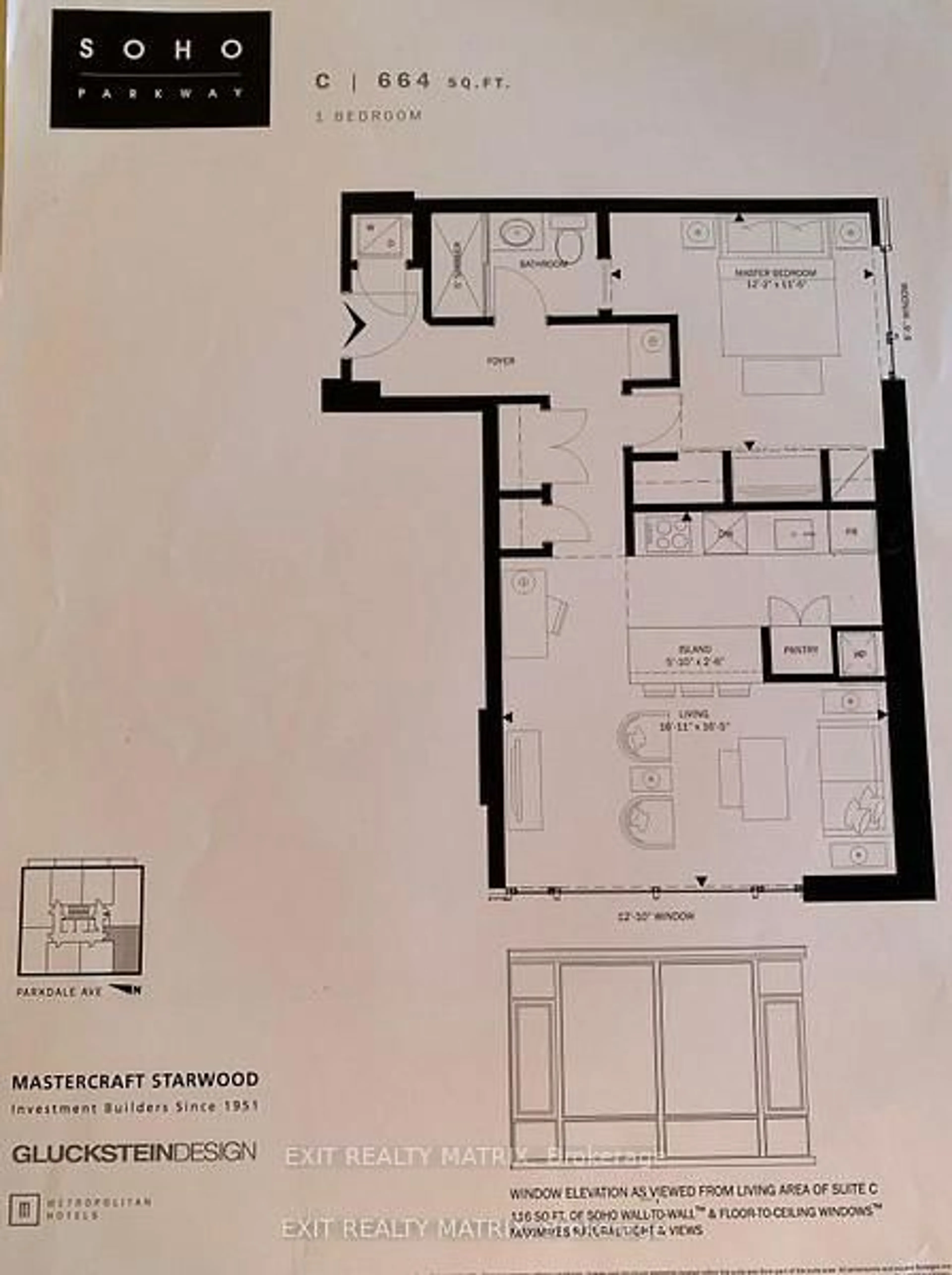 Floor plan for 201 Parkdale Ave #903, Ottawa Ontario K1Y 1E8
