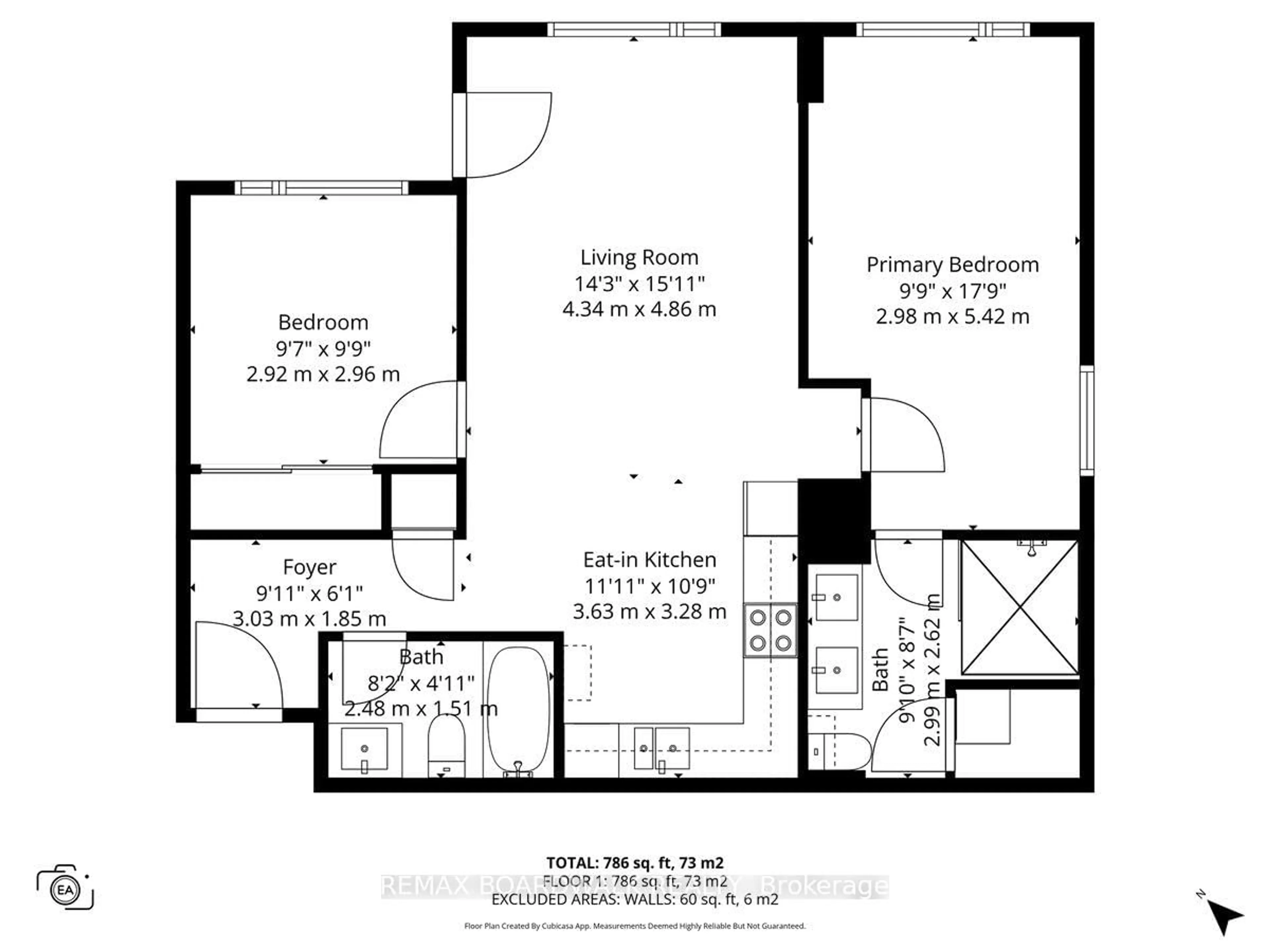Floor plan for 1035 Bank St #406, Ottawa Ontario K1S 3W9