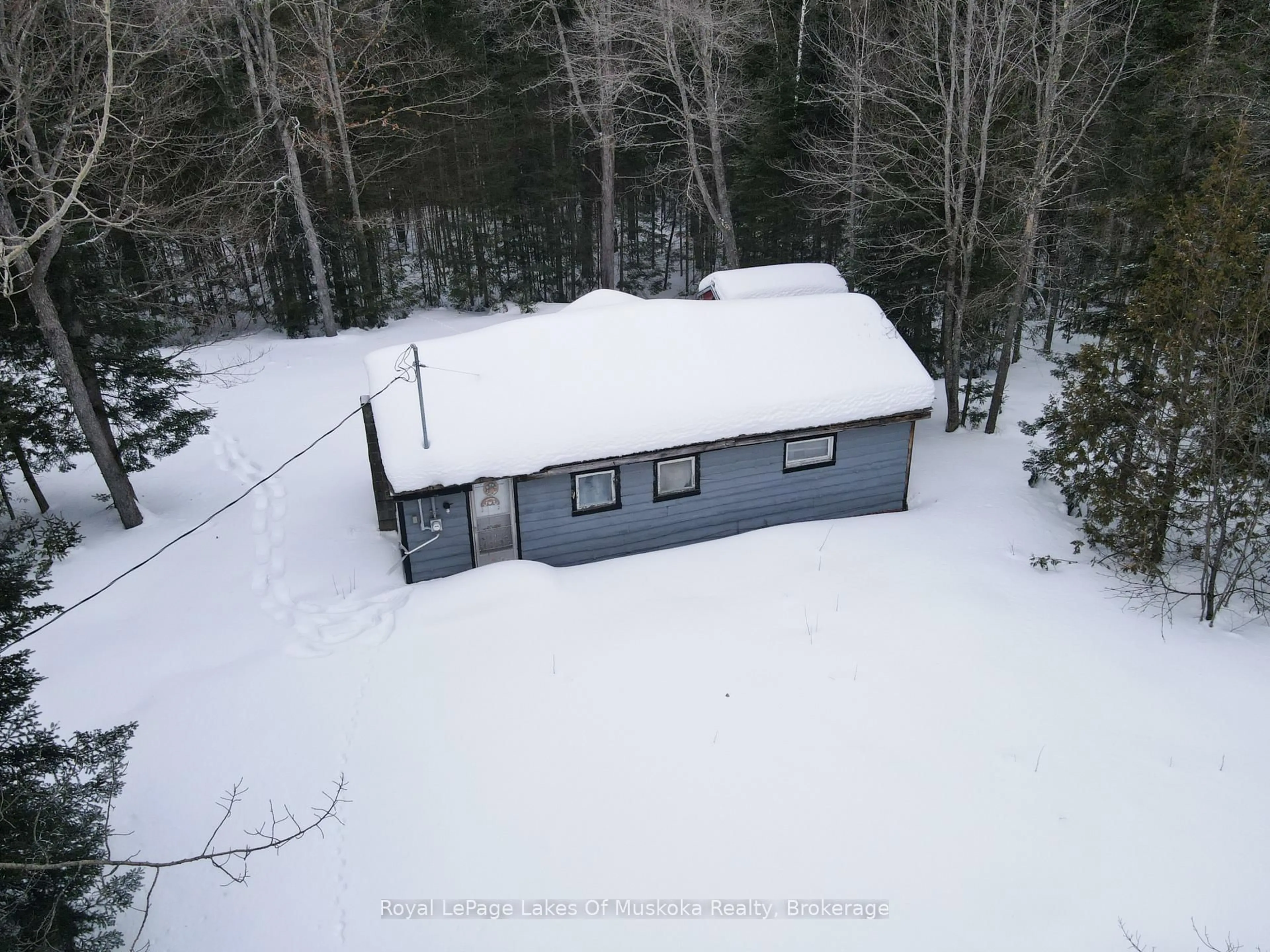 A pic from outside/outdoor area/front of a property/back of a property/a pic from drone, unknown for 1238 Star Lake Rd, McMurrich/Monteith Ontario P0A 1Y0
