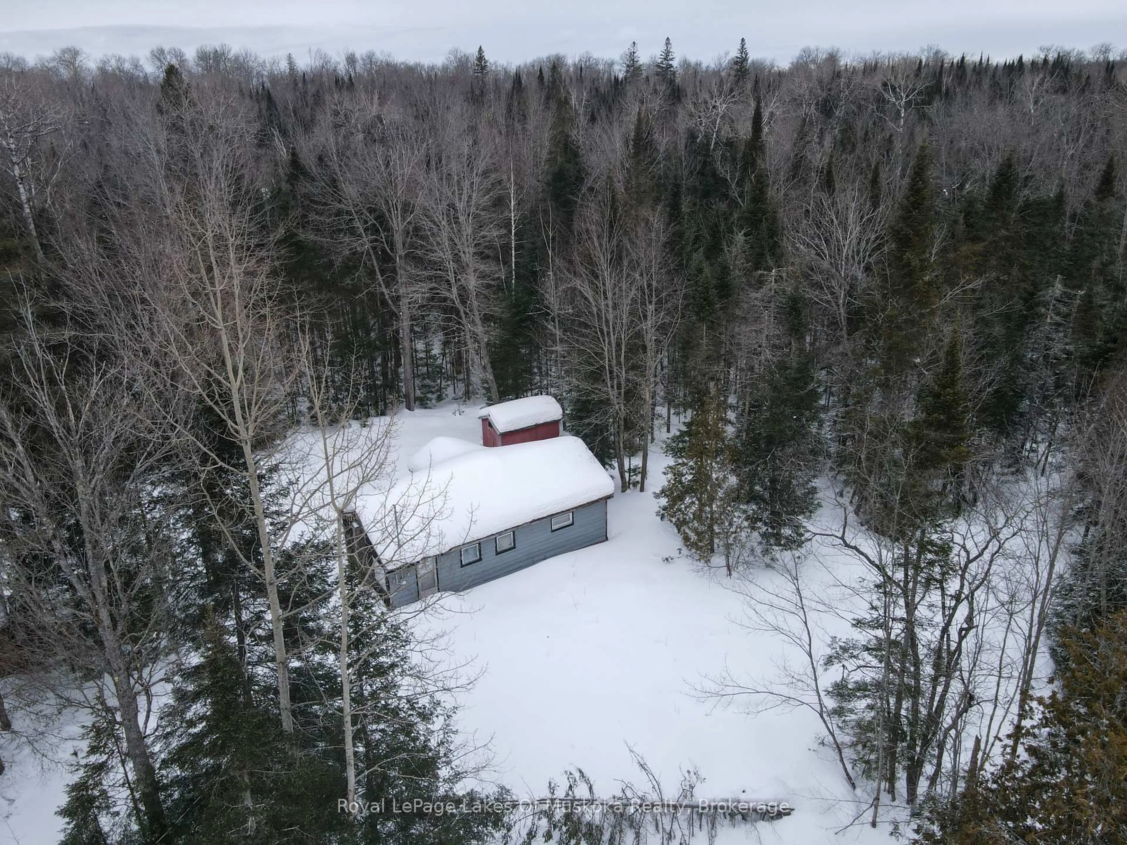 A pic from outside/outdoor area/front of a property/back of a property/a pic from drone, unknown for 1238 Star Lake Rd, McMurrich/Monteith Ontario P0A 1Y0