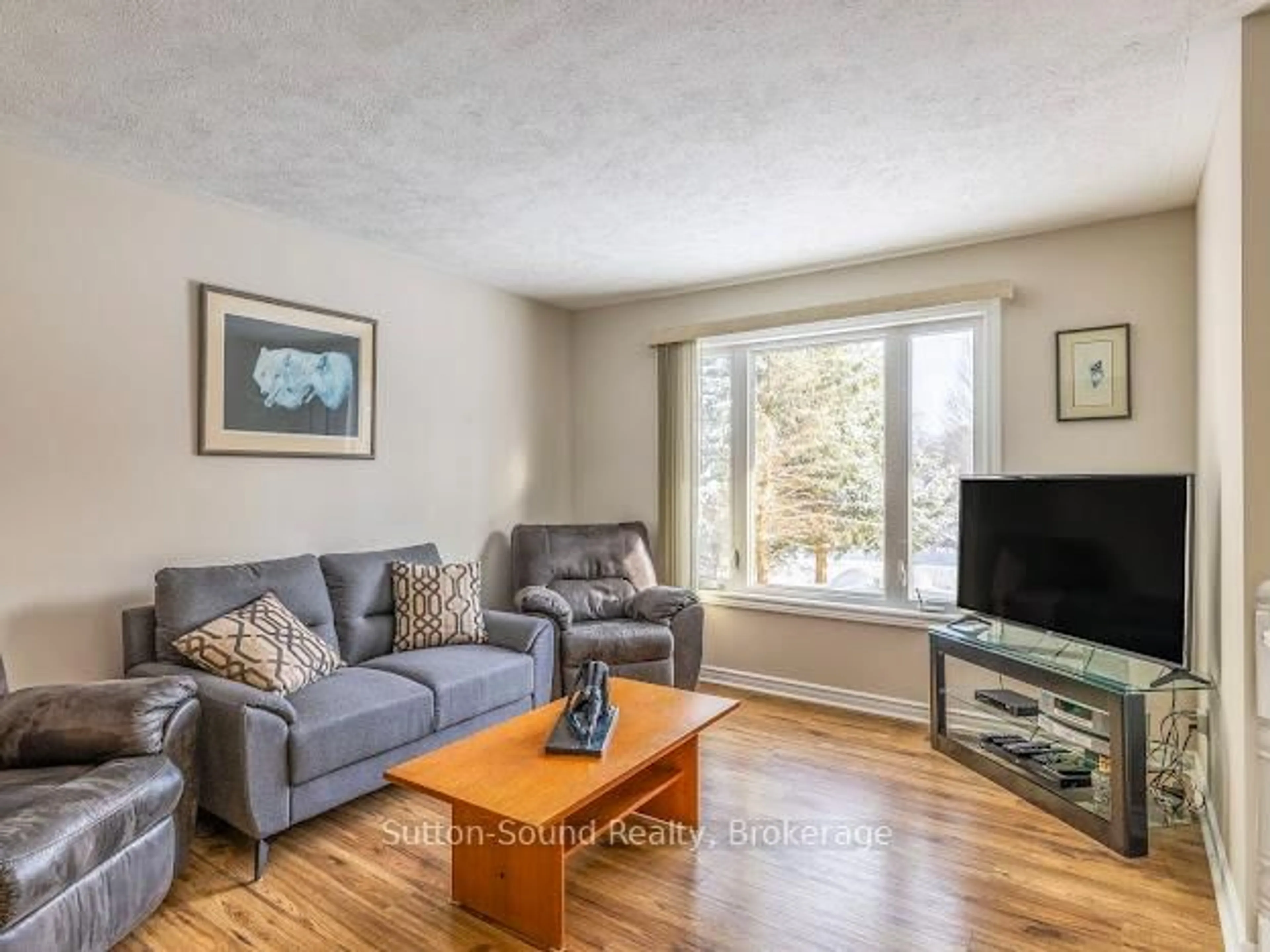 Living room with furniture, wood/laminate floor for 240135 Wilcox Sdrd, Georgian Bluffs Ontario N4K 5N7
