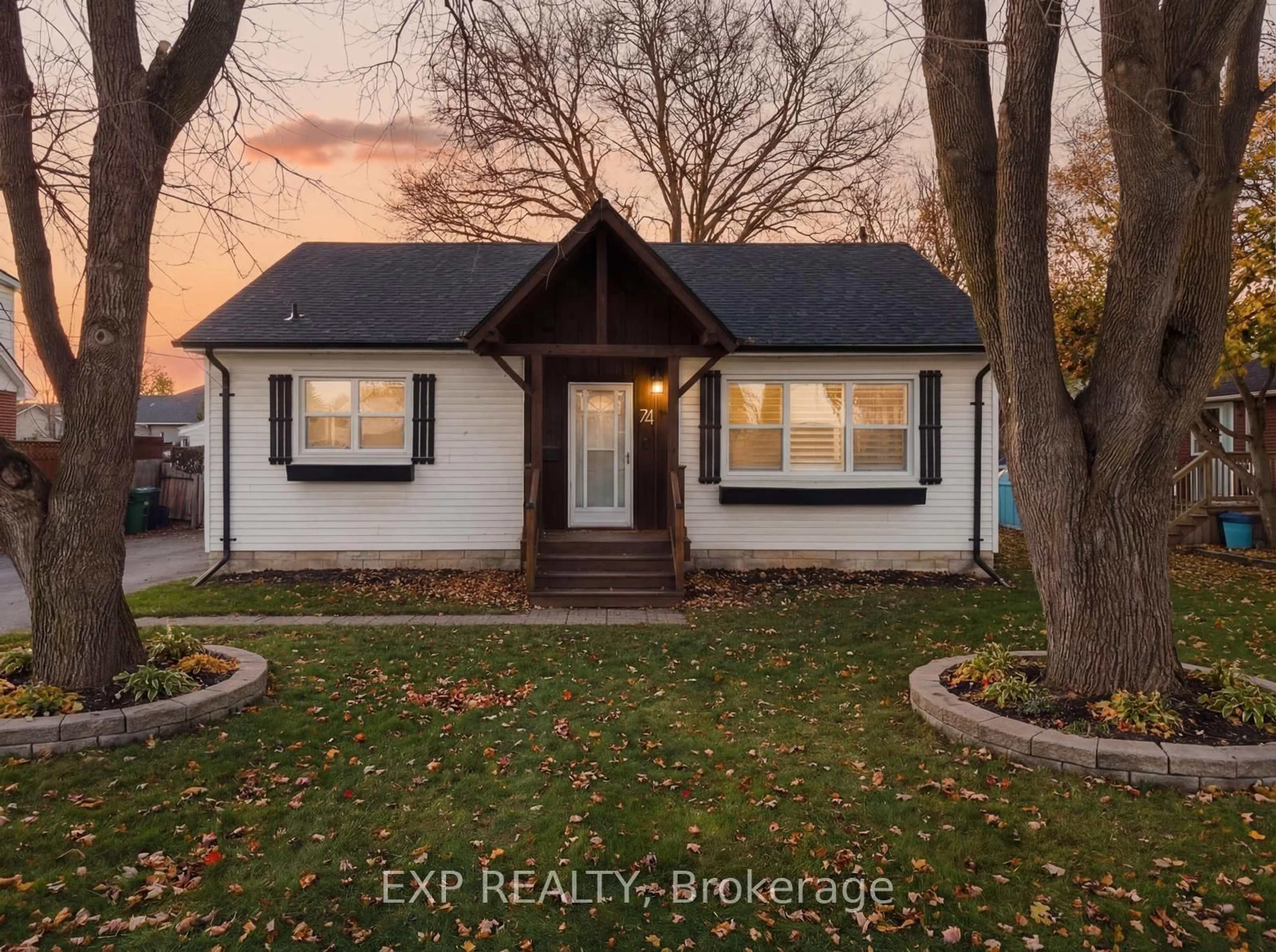 Home with vinyl exterior material, street for 74 Duke St, Woolwich Ontario N3B 2X9