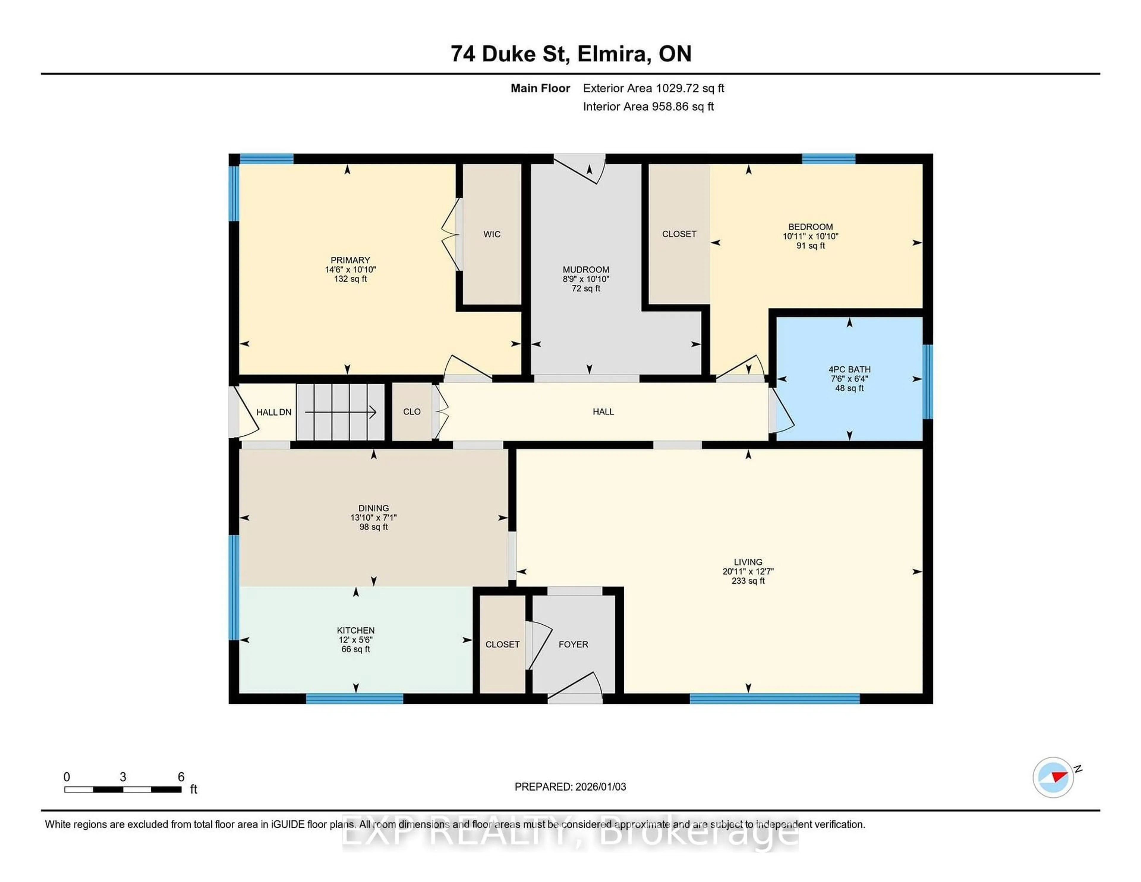 Floor plan for 74 Duke St, Woolwich Ontario N3B 2X9