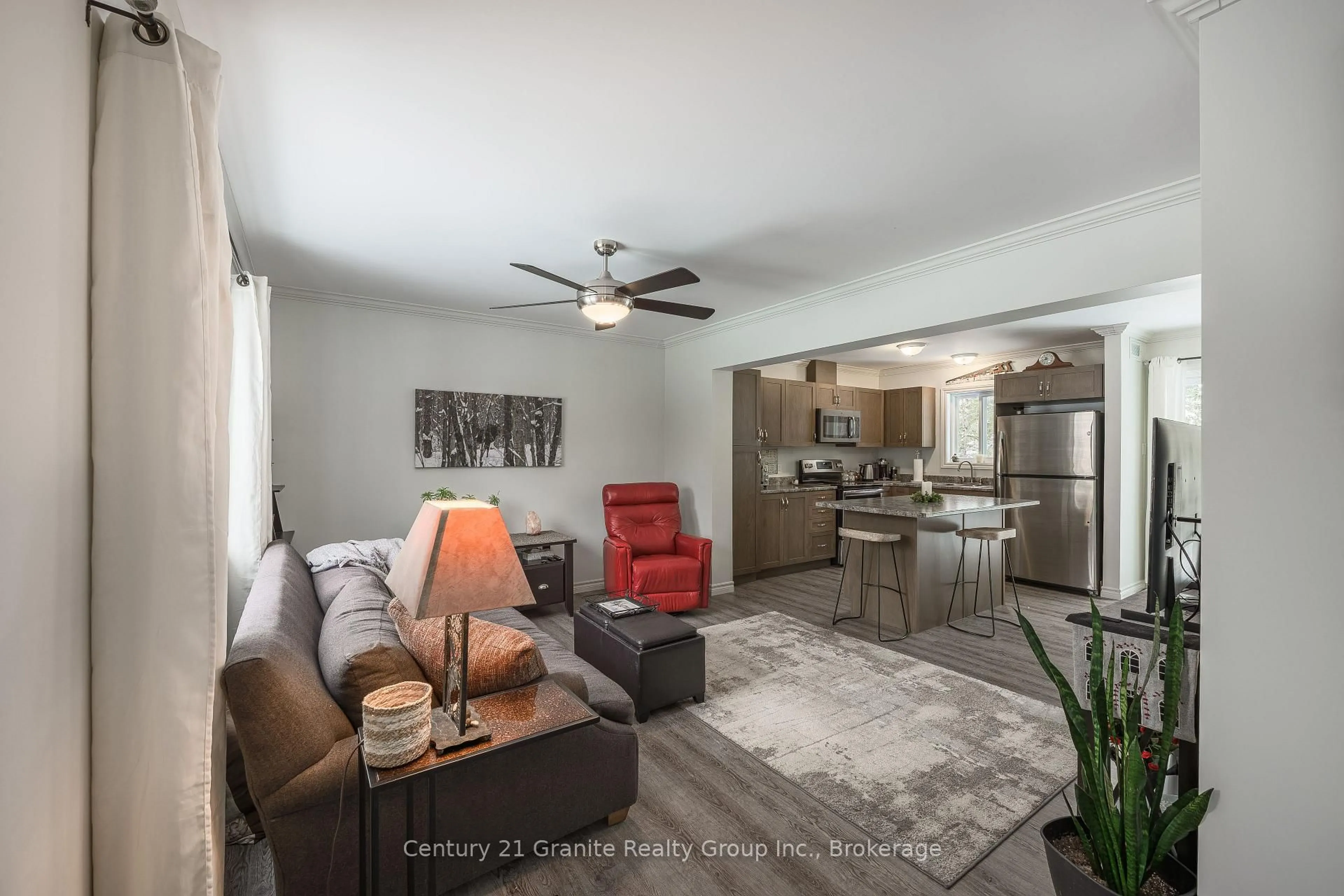 Living room with furniture, unknown for 1015 Guilford Crt, Dysart et al Ontario K0M 1S0