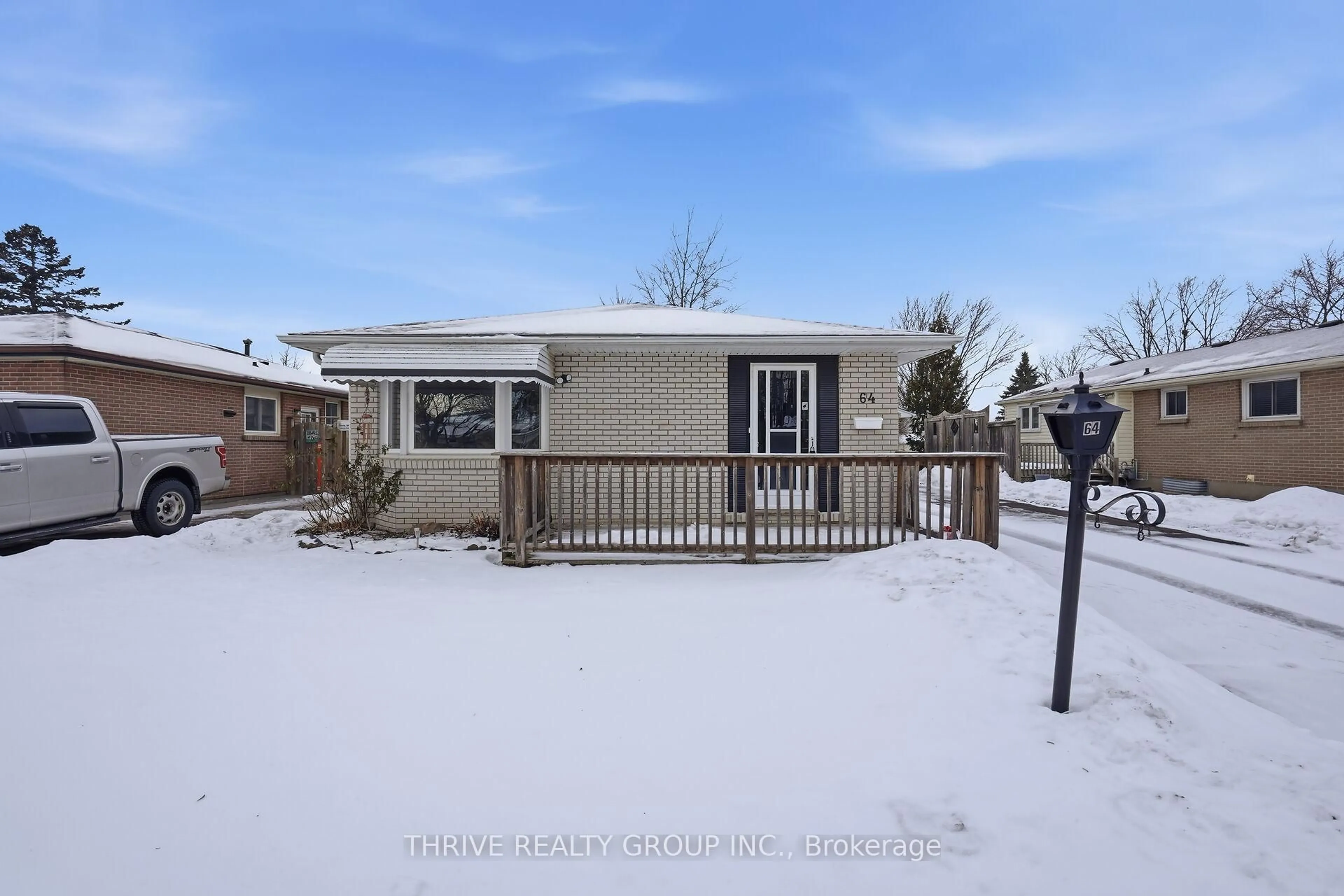 Home with vinyl exterior material, street for 64 Jena Cres, London East Ontario N5V 1L4
