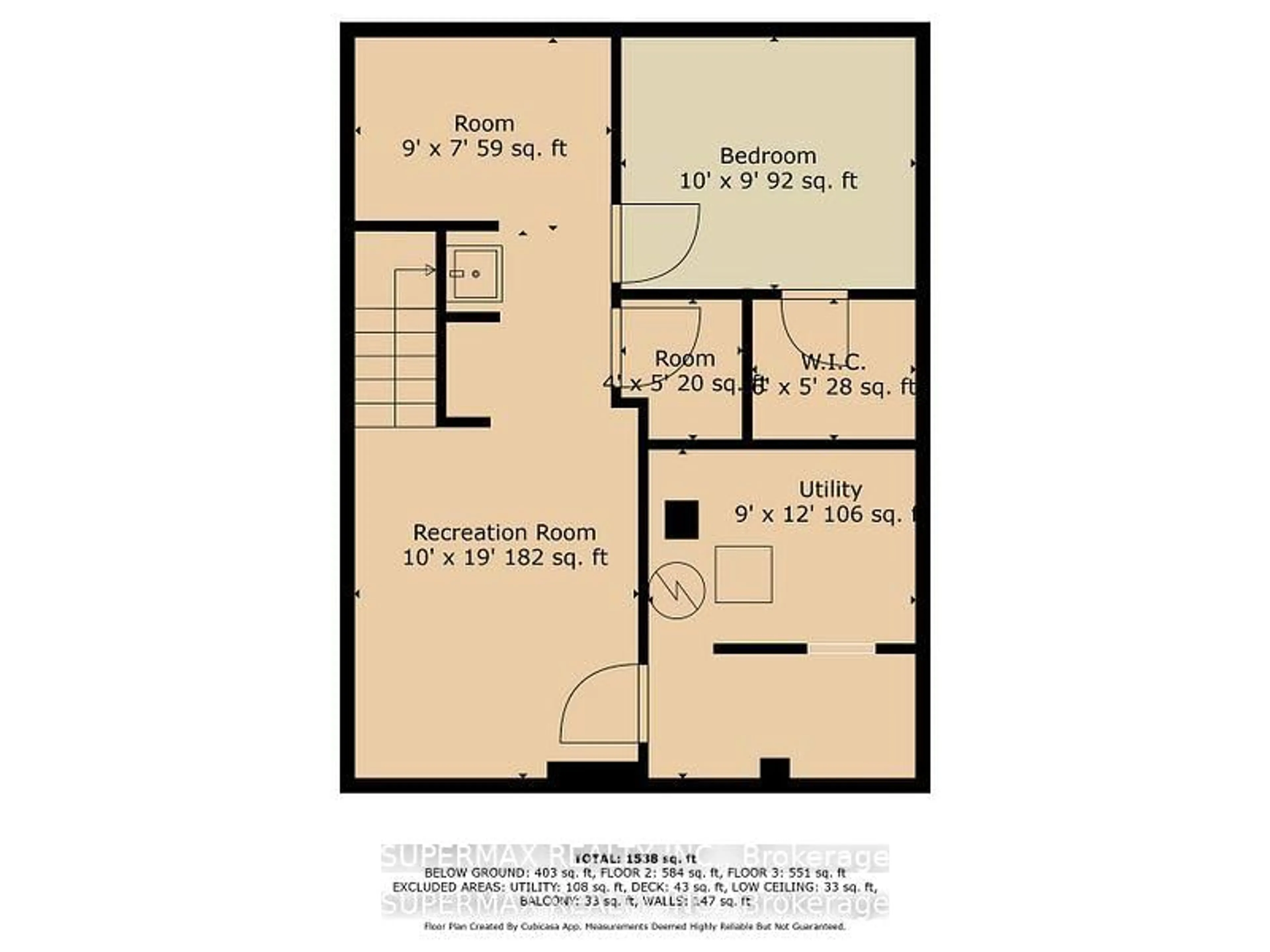 Floor plan for 156 Brisbin St, London East Ontario N5Z 2M1