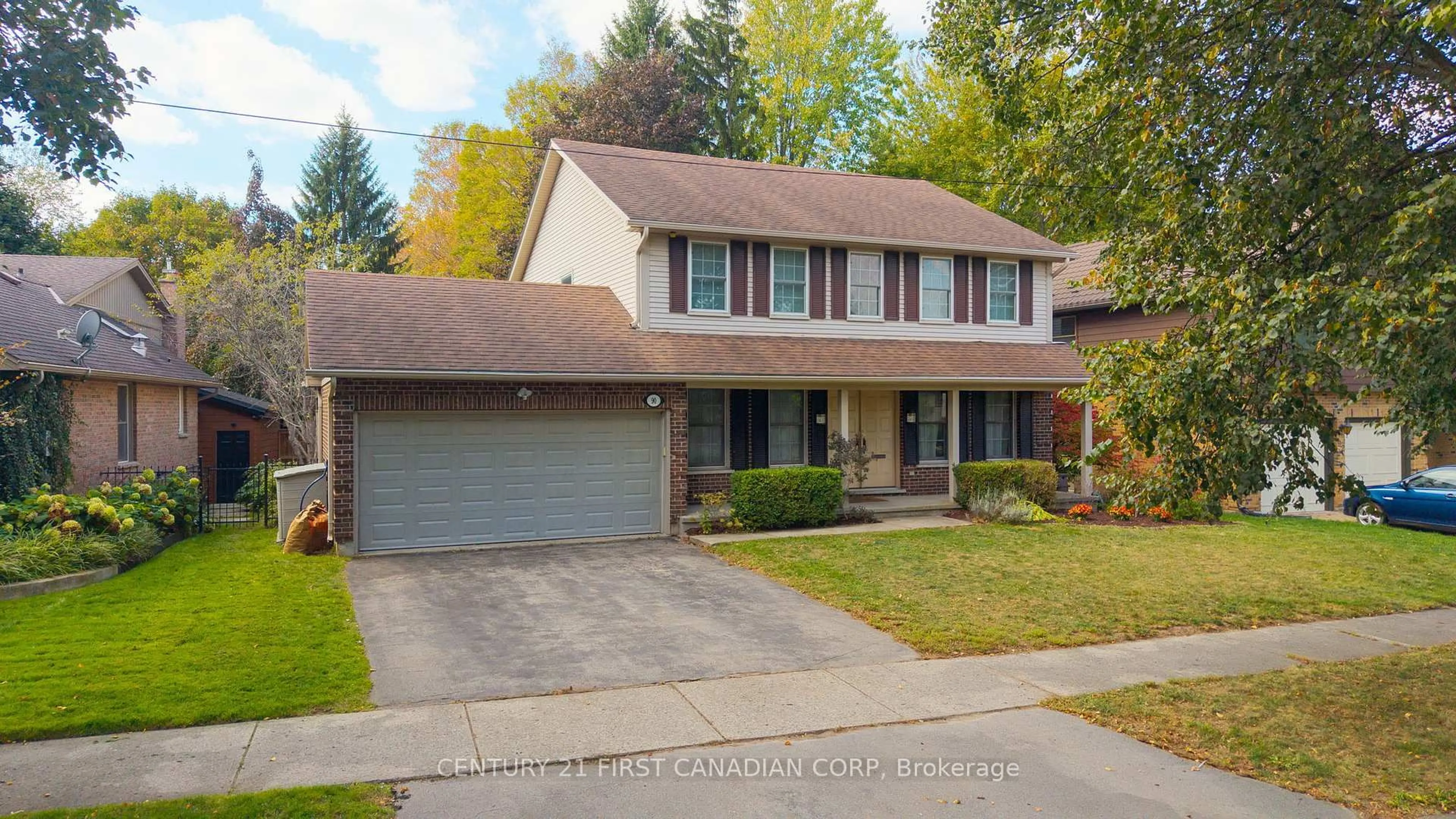 Home with vinyl exterior material, street for 90 Meridene Cres, London North Ontario N5X 1G2