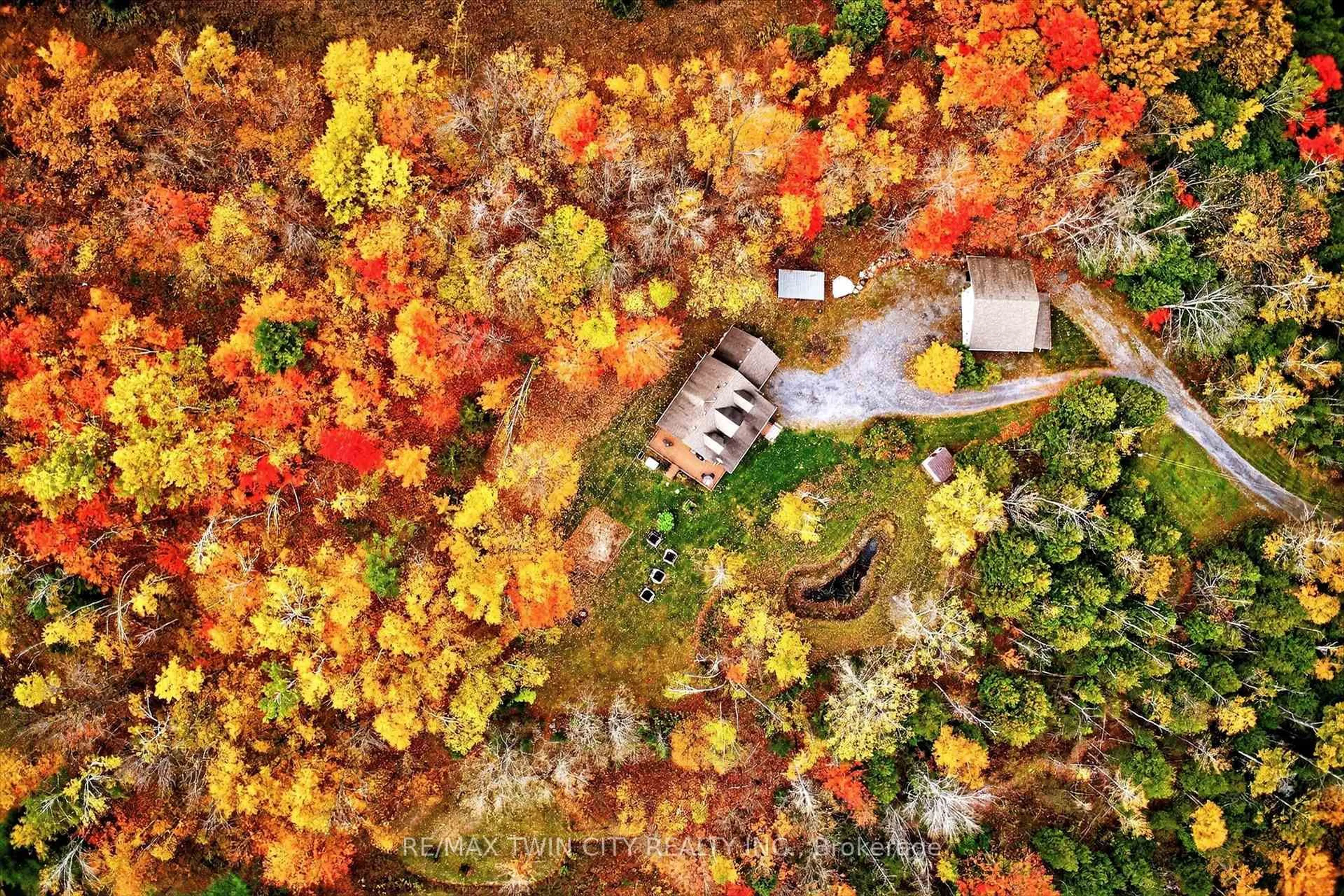 A pic from outside/outdoor area/front of a property/back of a property/a pic from drone, forest/trees view for 152B Wannamaker Rd, Stirling Ontario K0K 3E0