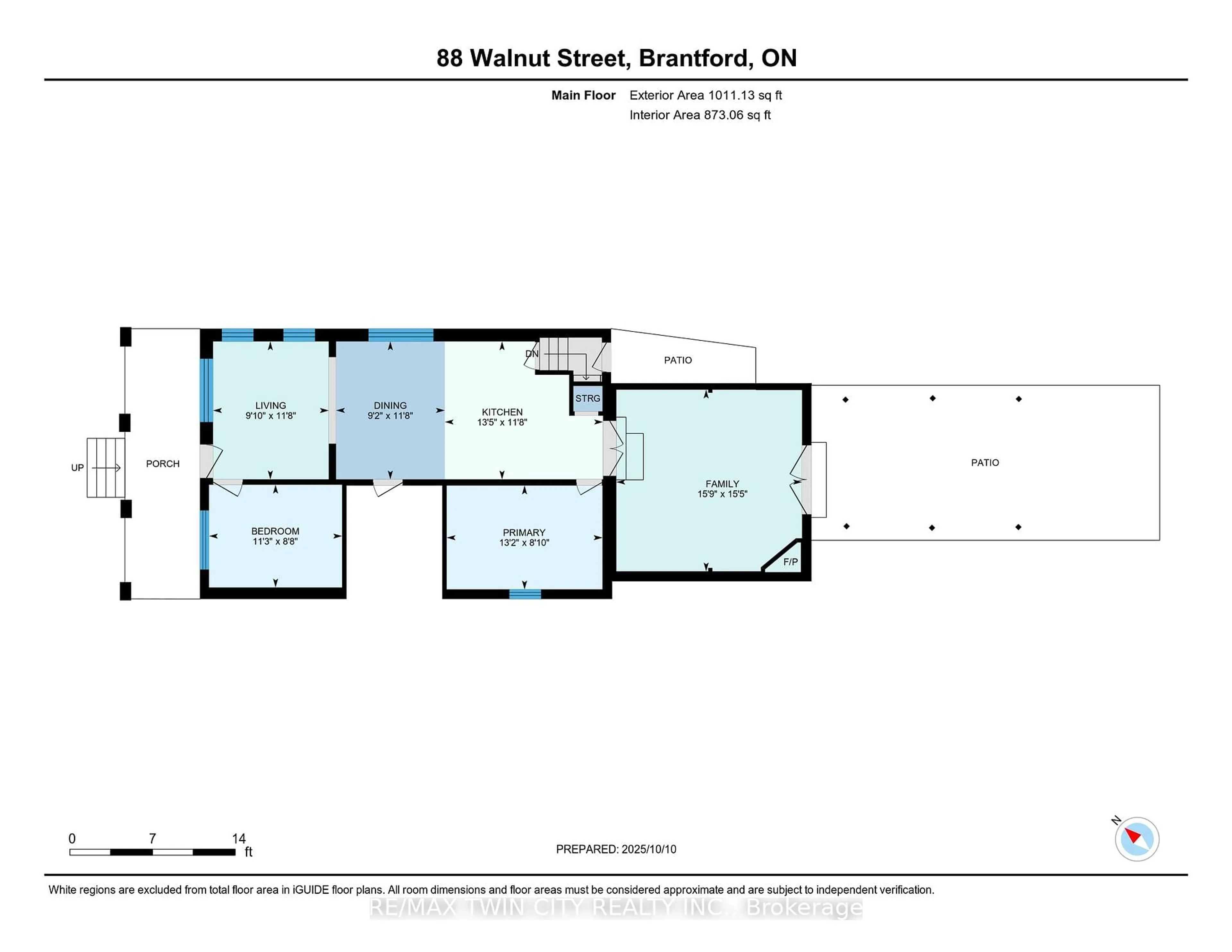 Floor plan for 88 WALNUT St, Brantford Ontario N3T 1H4