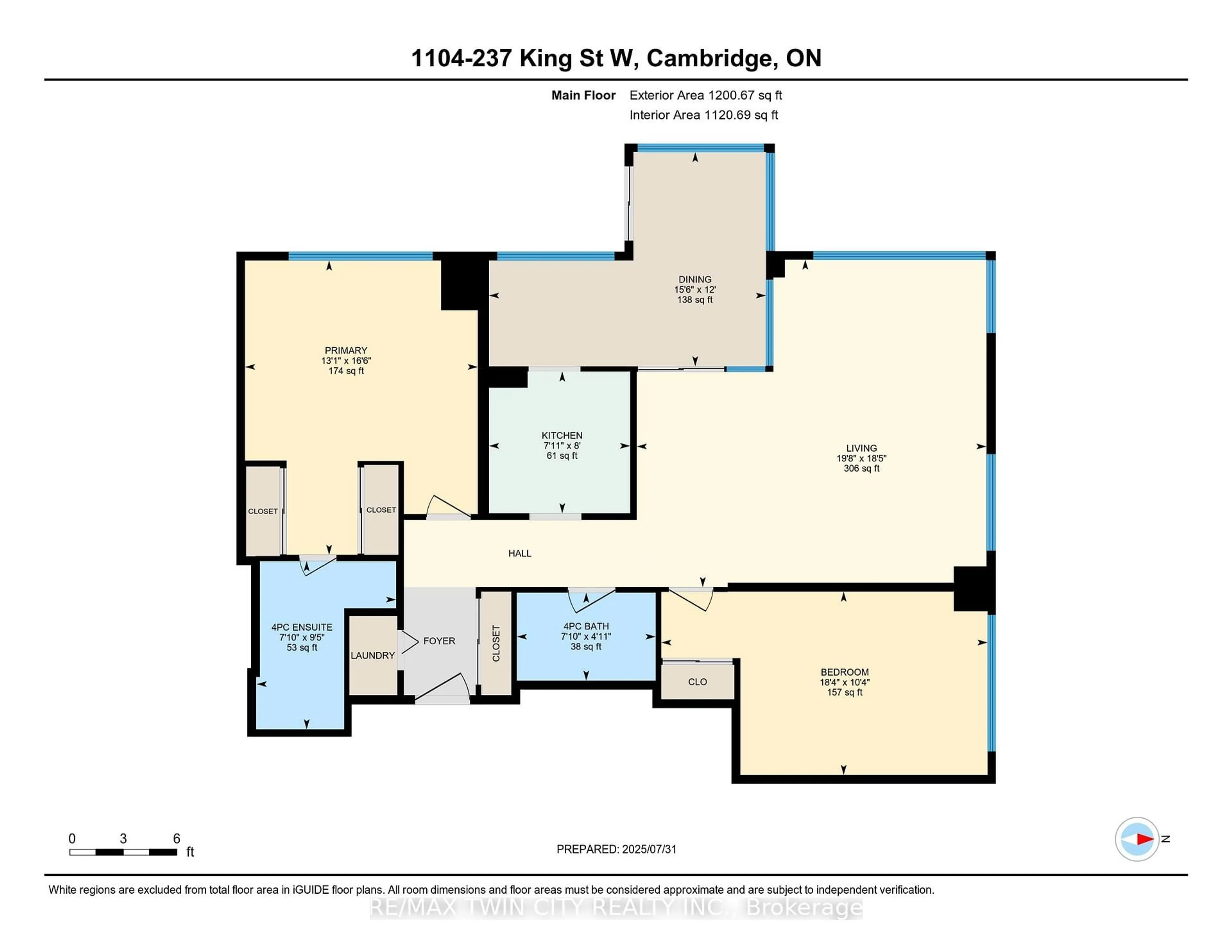 Floor plan for 237 King St #1104, Cambridge Ontario N3H 5L2