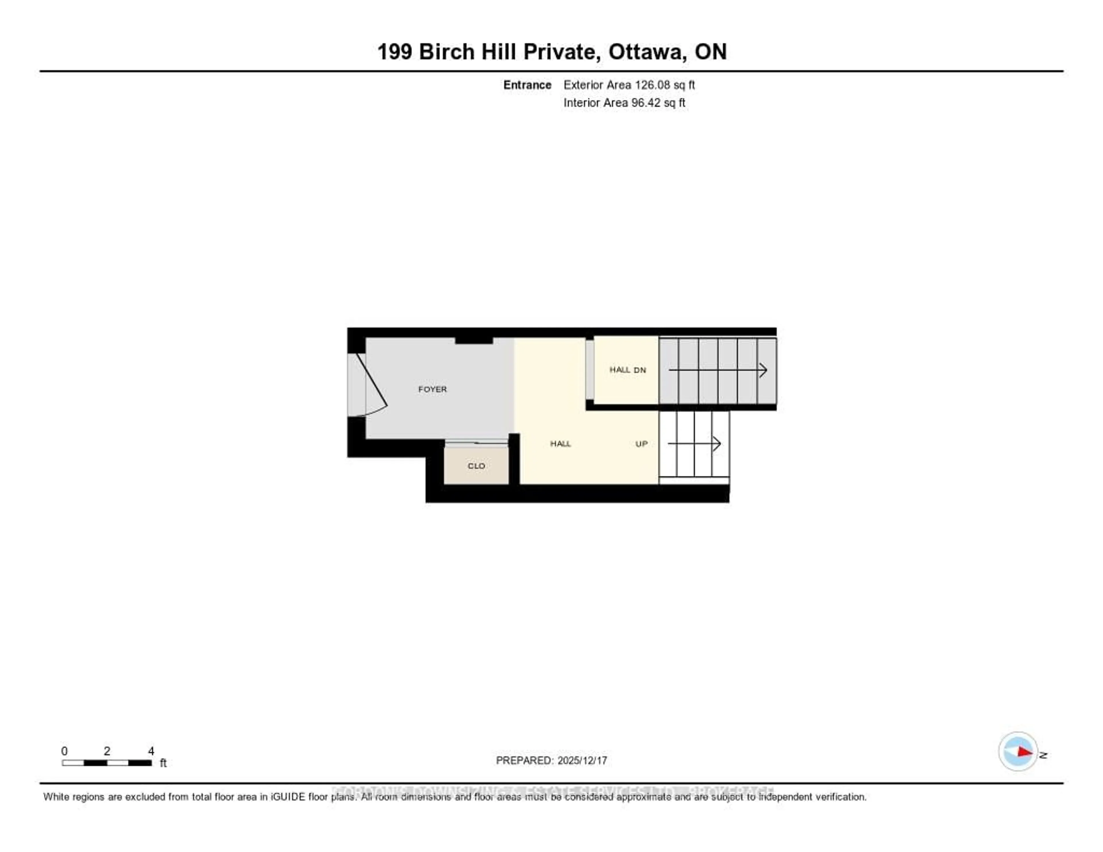 Floor plan for 199 Birch Hill Private, Ottawa Ontario K1K 3Y5