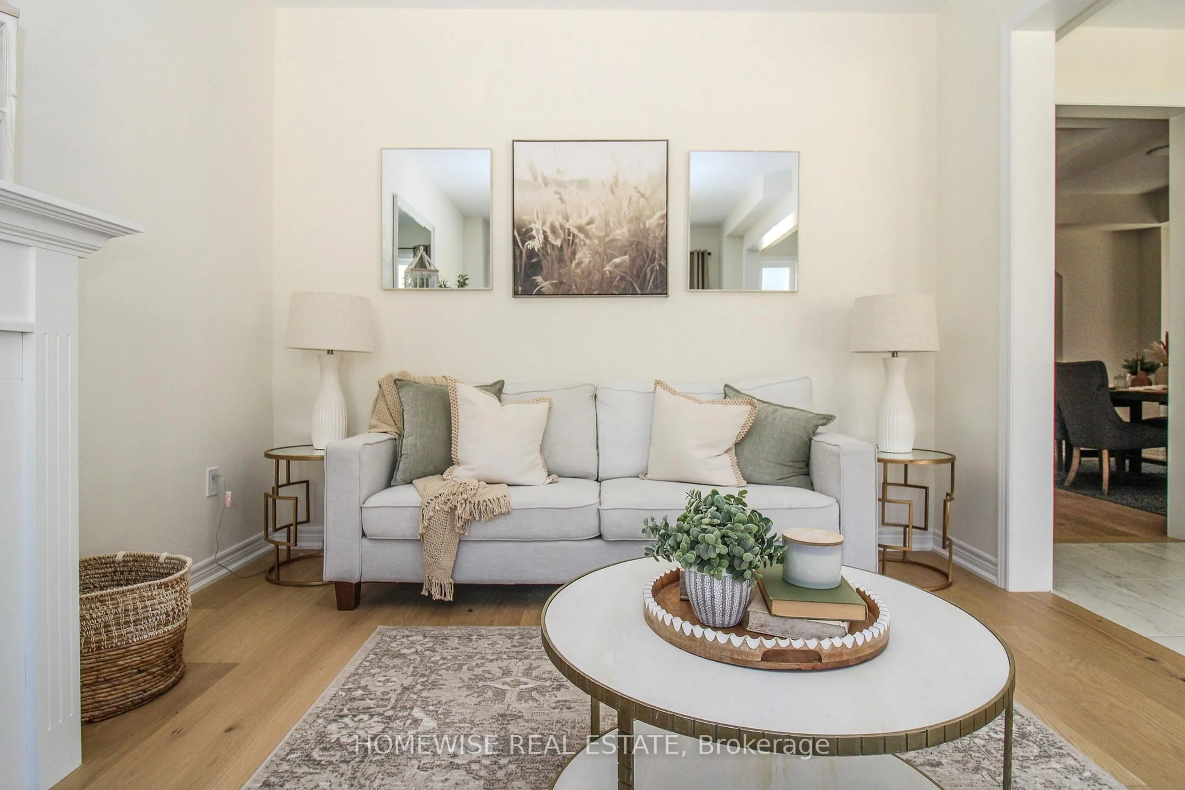 Living room with furniture, wood/laminate floor for 514 Clayton Ave, Peterborough Ontario K9K 0H5