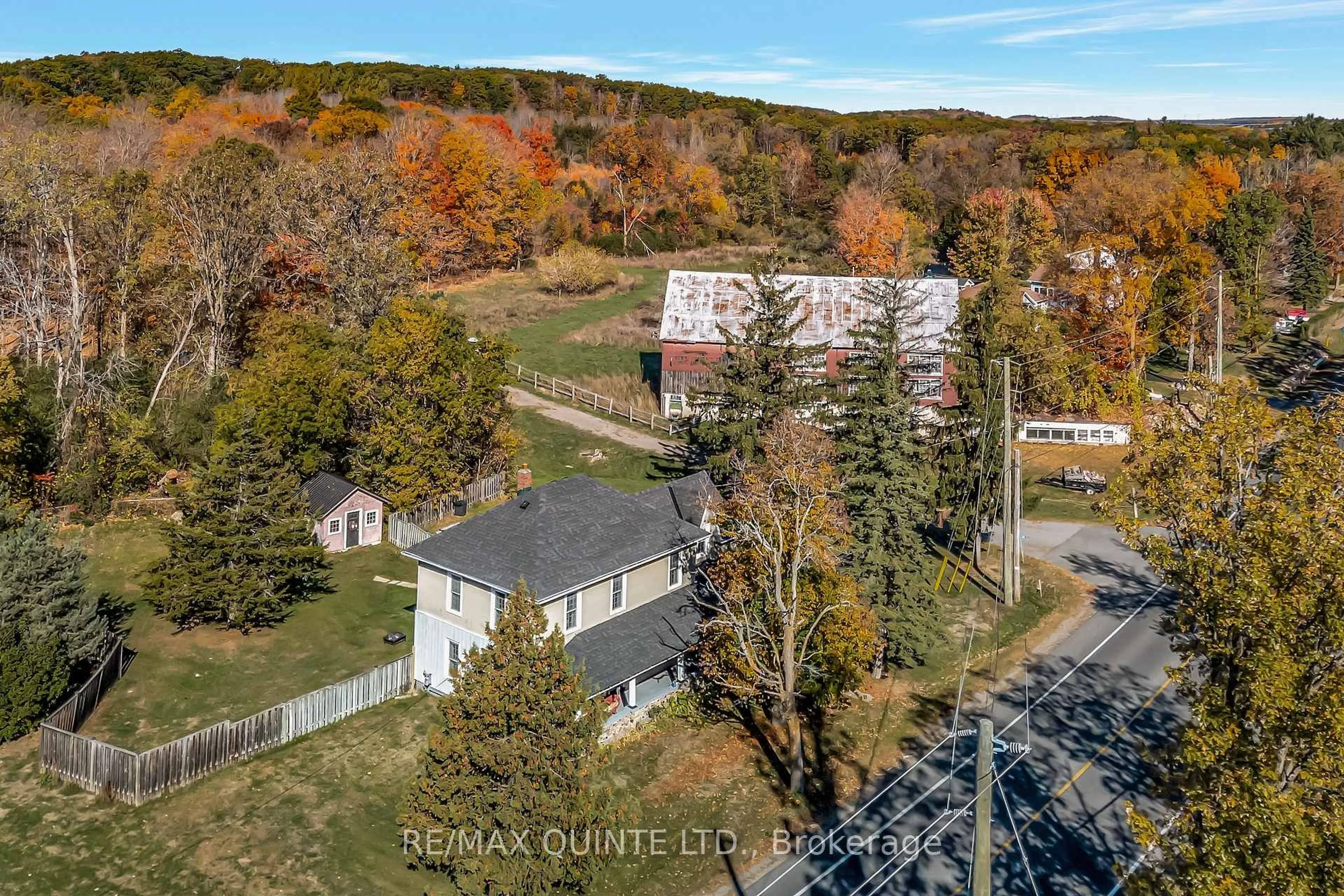 A pic from outside/outdoor area/front of a property/back of a property/a pic from drone, unknown for 562 Trenton Frankford Rd, Quinte West Ontario K8V 5P6