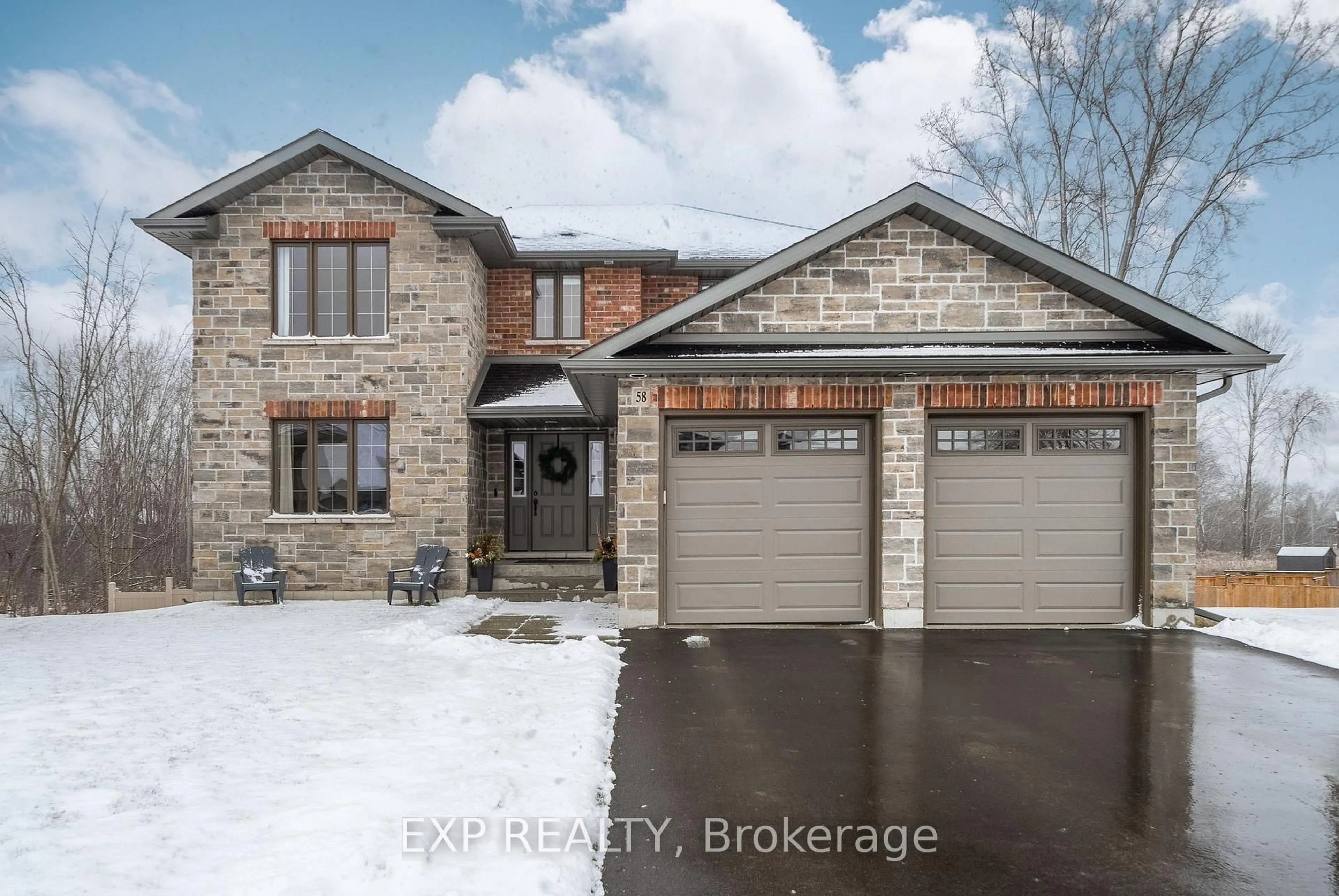 Home with brick exterior material, street for 58 Lanark Dr, Belleville Ontario K8N 0G8