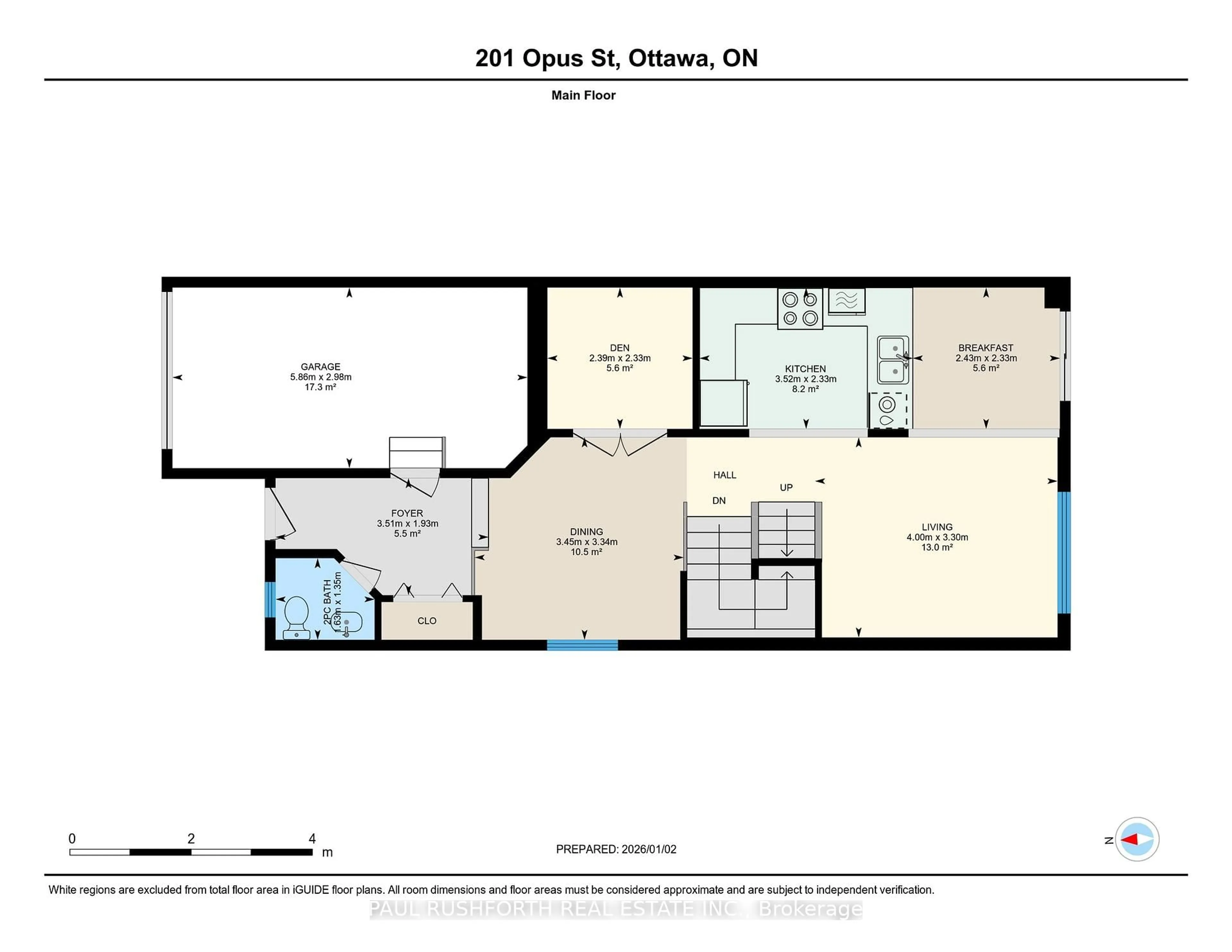 Floor plan for 201 Opus St, Ottawa Ontario K2S 0J2