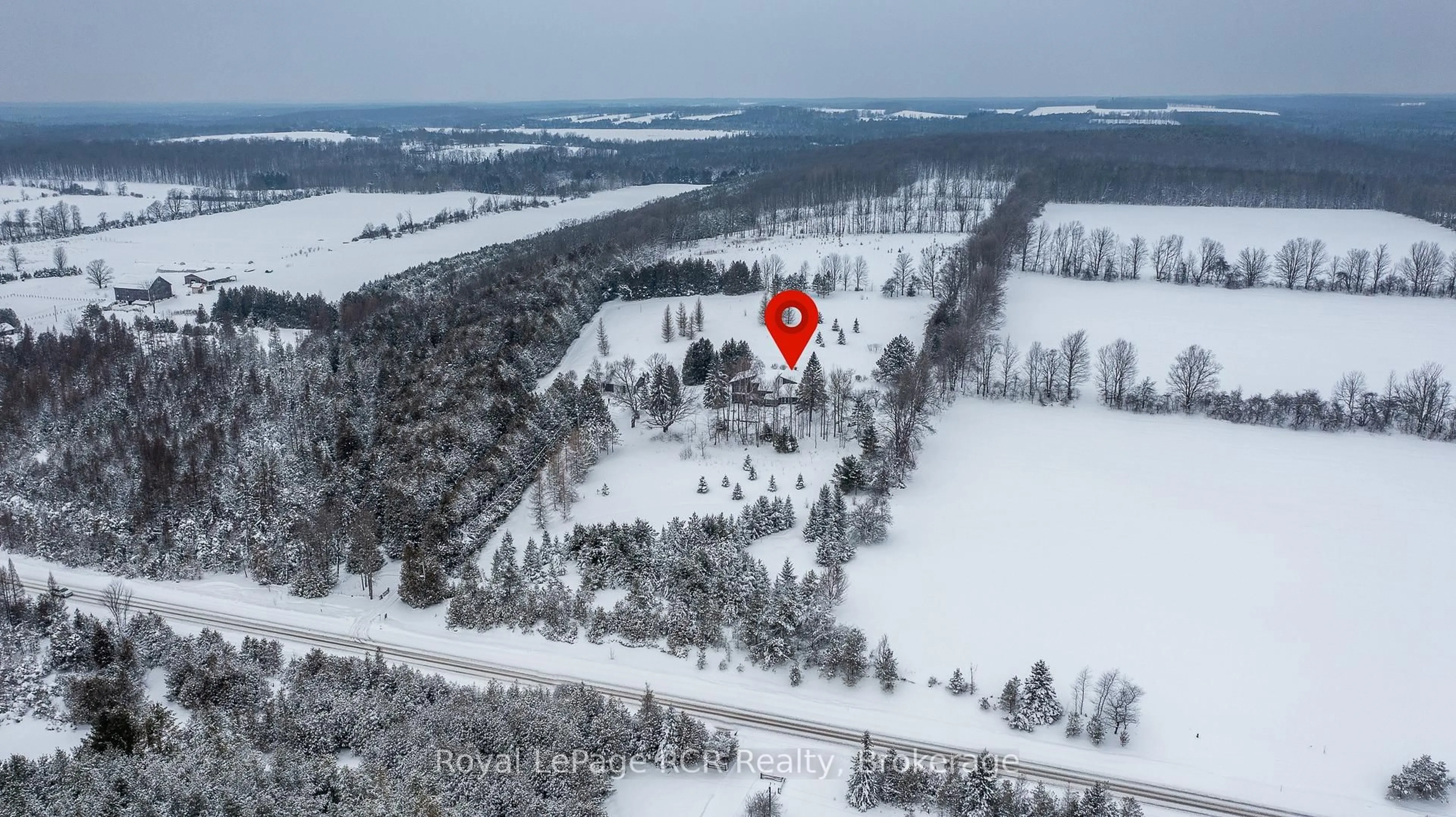 A pic from outside/outdoor area/front of a property/back of a property/a pic from drone, forest/trees view for 503801 Grey Rd 12, West Grey Ontario N0C 1H0