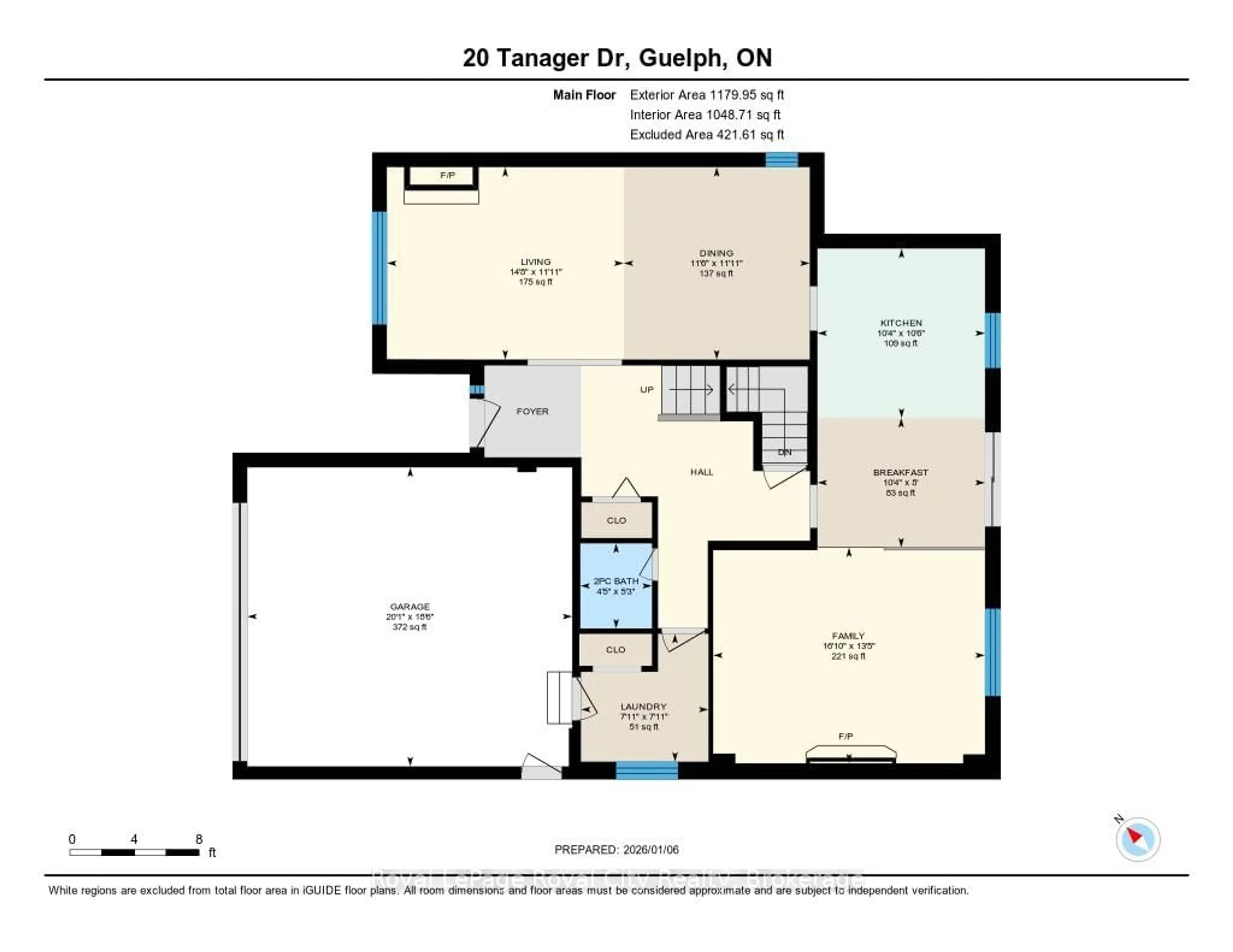 Floor plan for 20 Tanager Dr, Guelph Ontario N1C 1B7