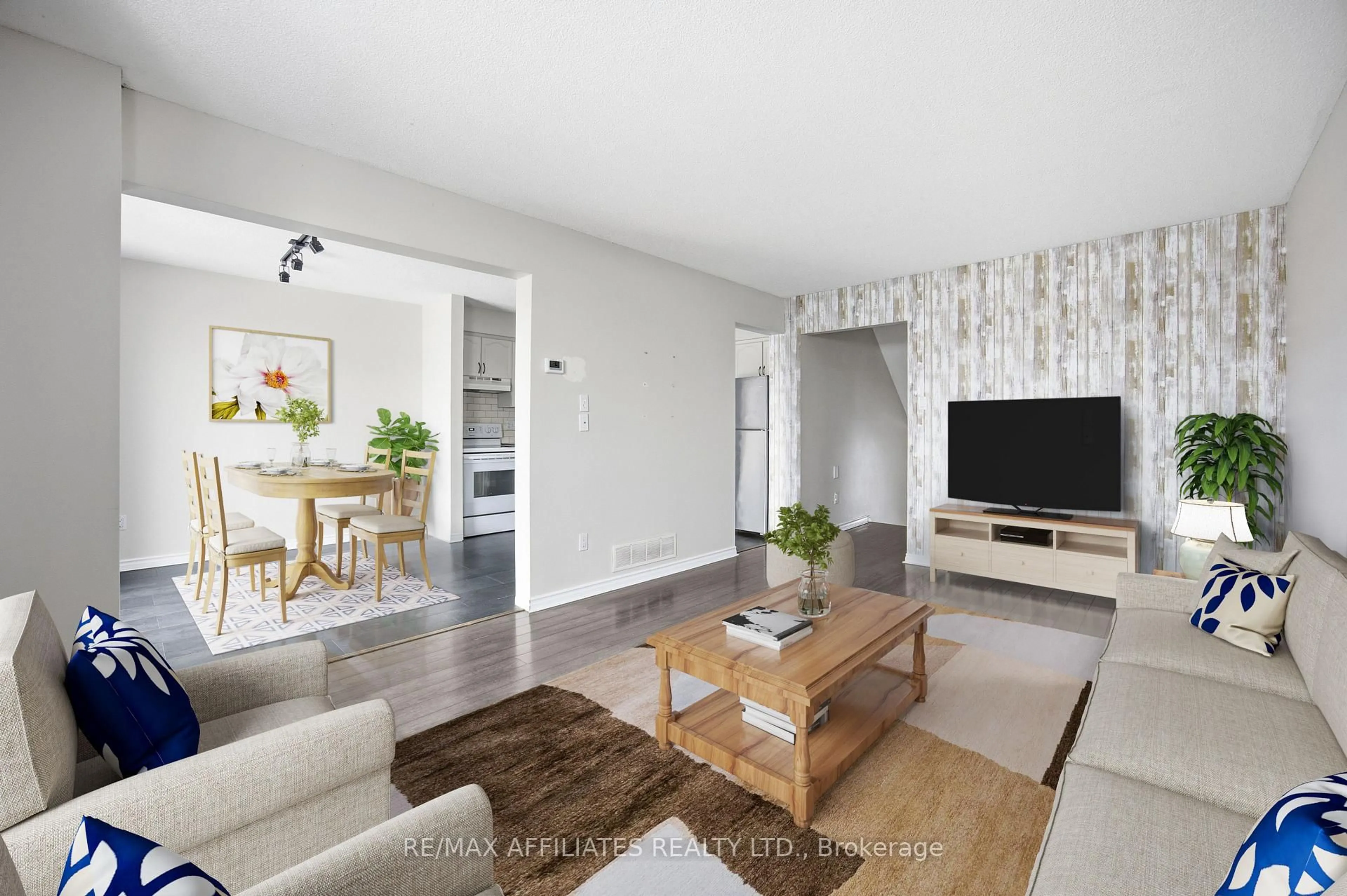 Living room with furniture, wood/laminate floor for 128 Dunham St, Carleton Place Ontario K7C 4M8