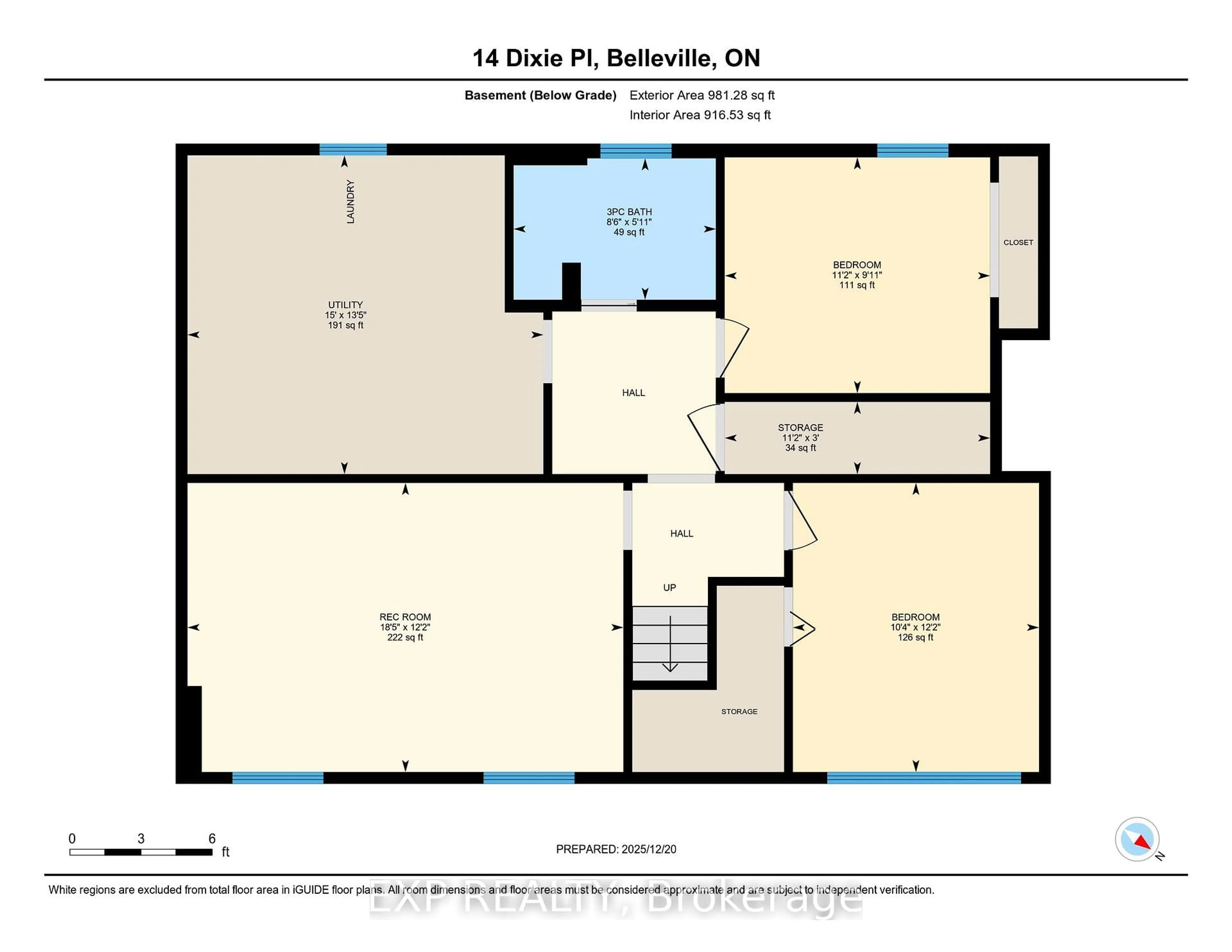 Floor plan for 14 Dixie Pl, Belleville Ontario K8P 5A9