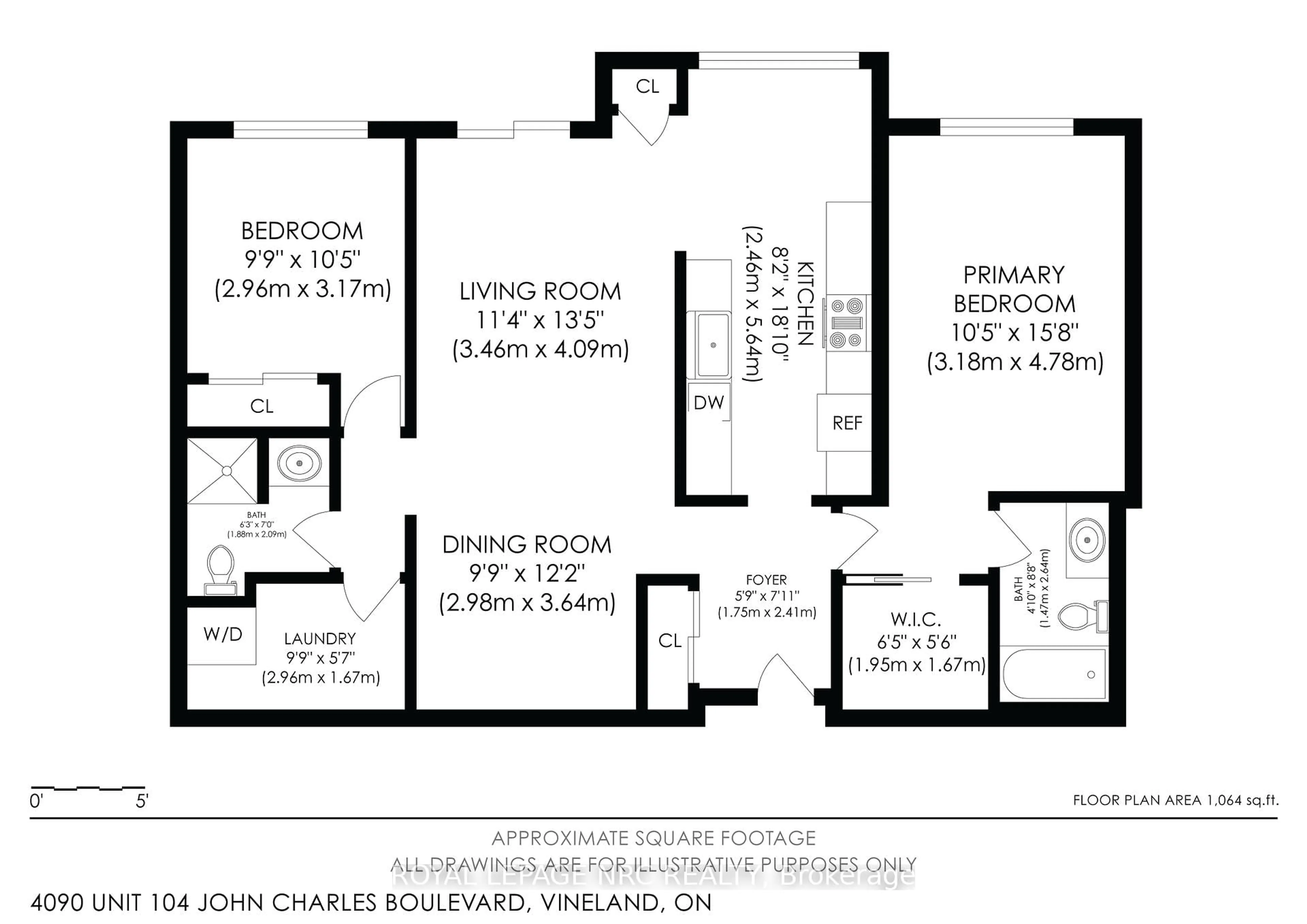 Floor plan for 4090 John Charles Blvd #104, Lincoln Ontario L0R 2C0