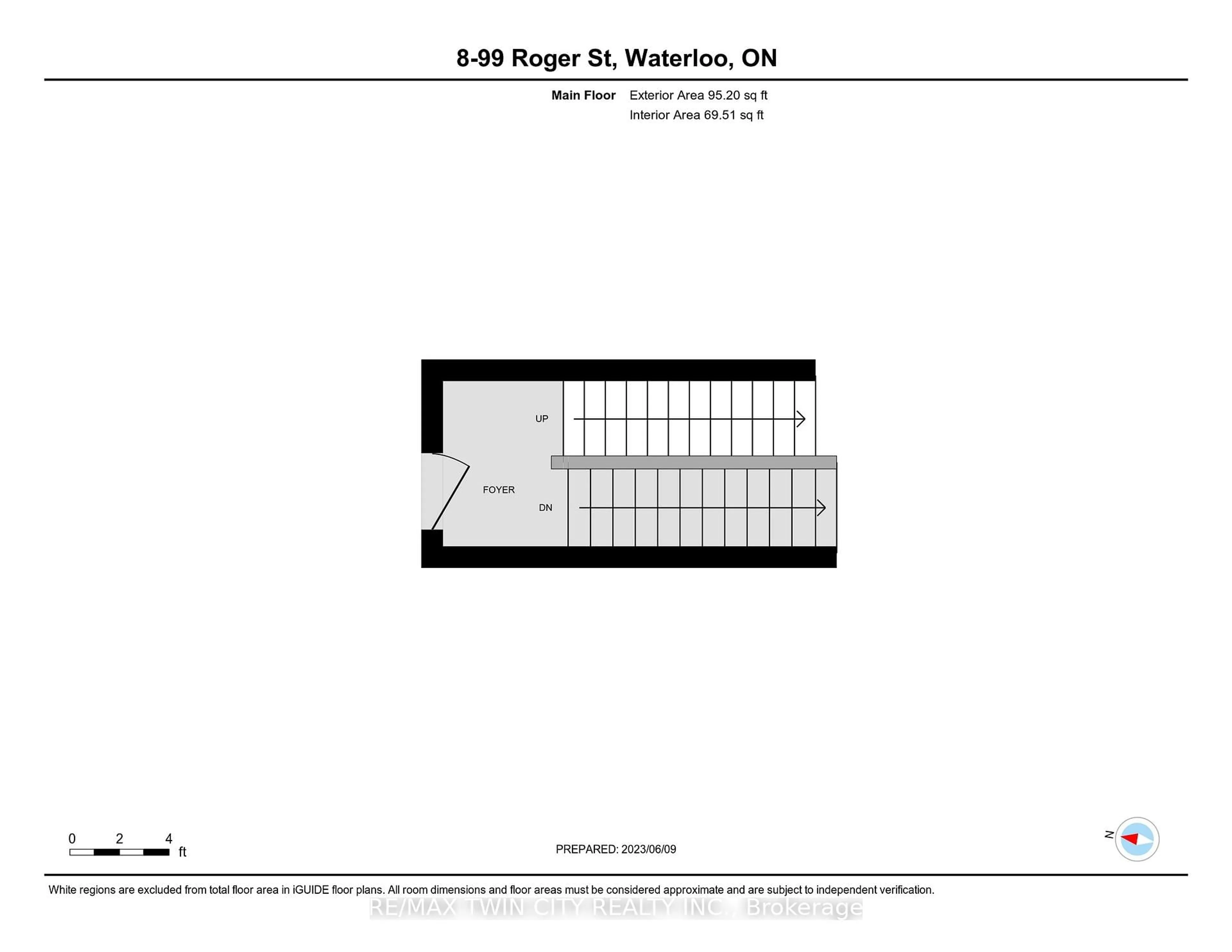 Floor plan for 99 Roger St #8, Waterloo Ontario N2R 1L5