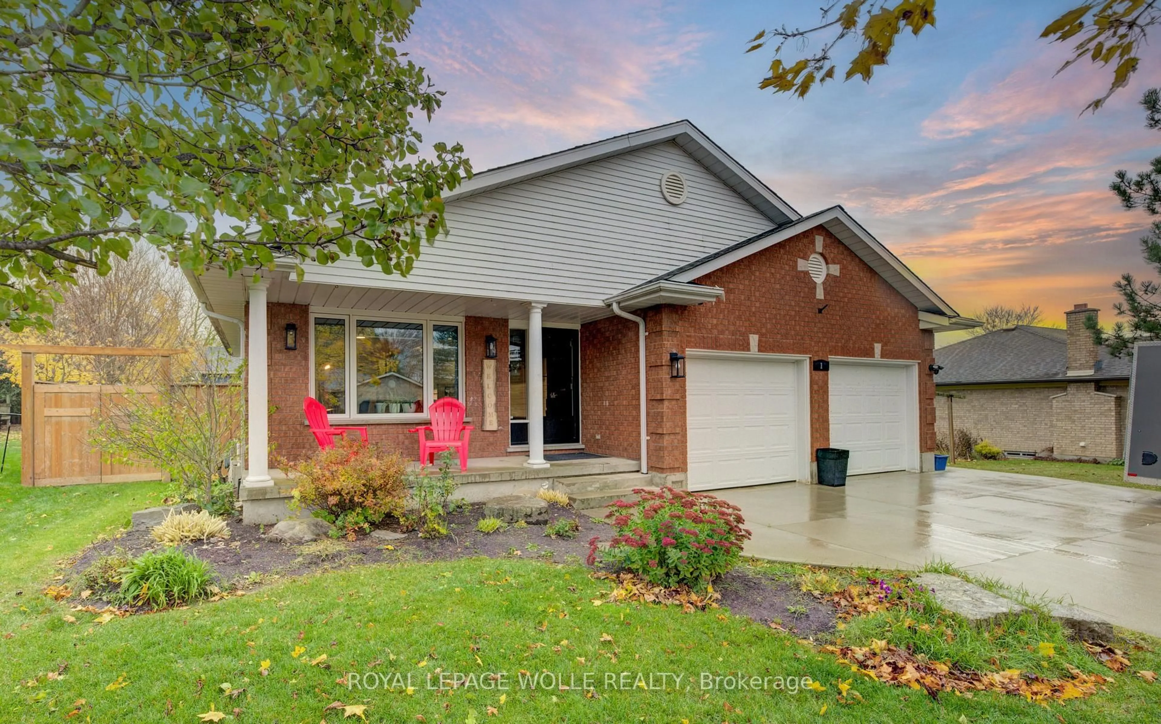 Home with brick exterior material, street for 1 Edgewood Crt, Wellesley Ontario N0B 2T0