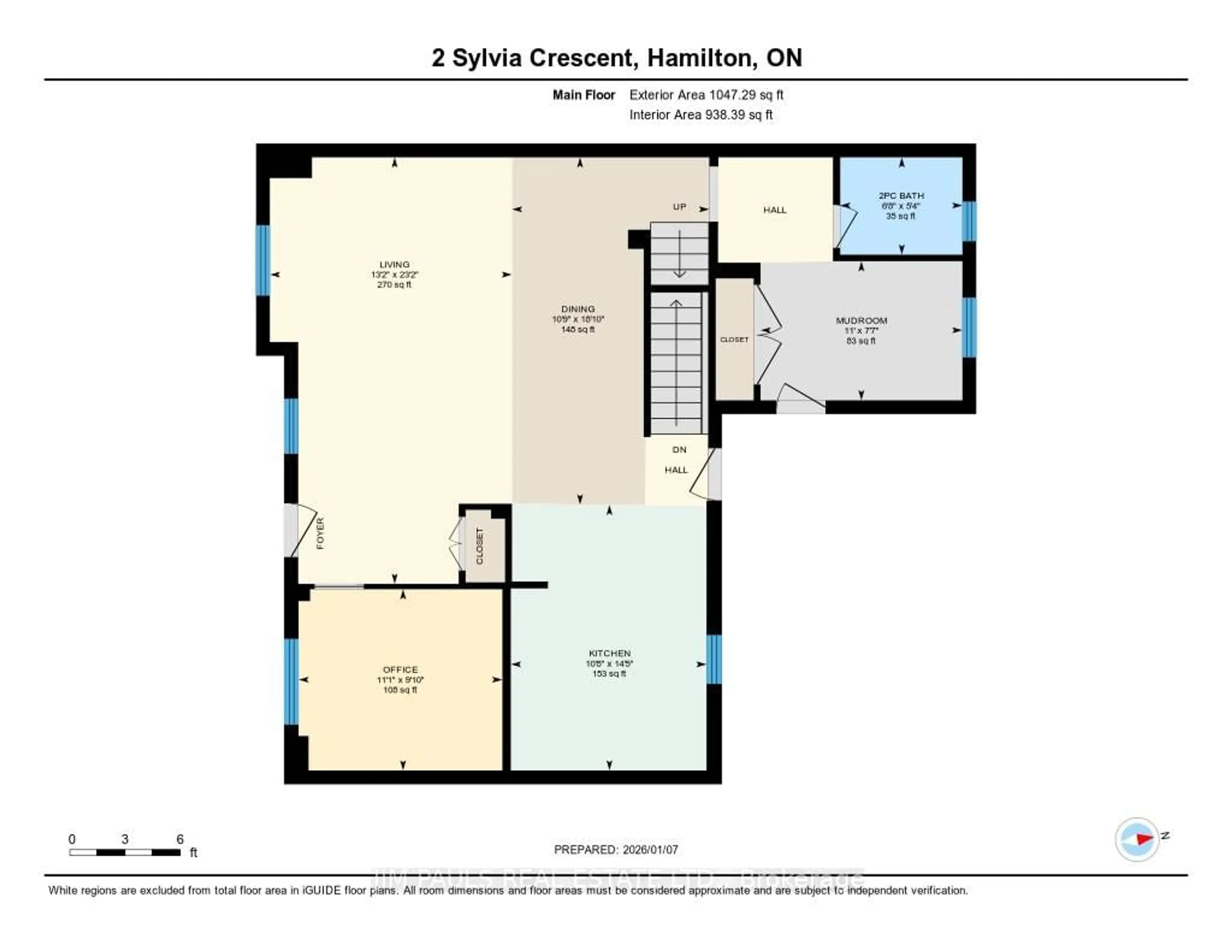 Floor plan for 2 Sylvia Ave, Hamilton Ontario L8K 2B3