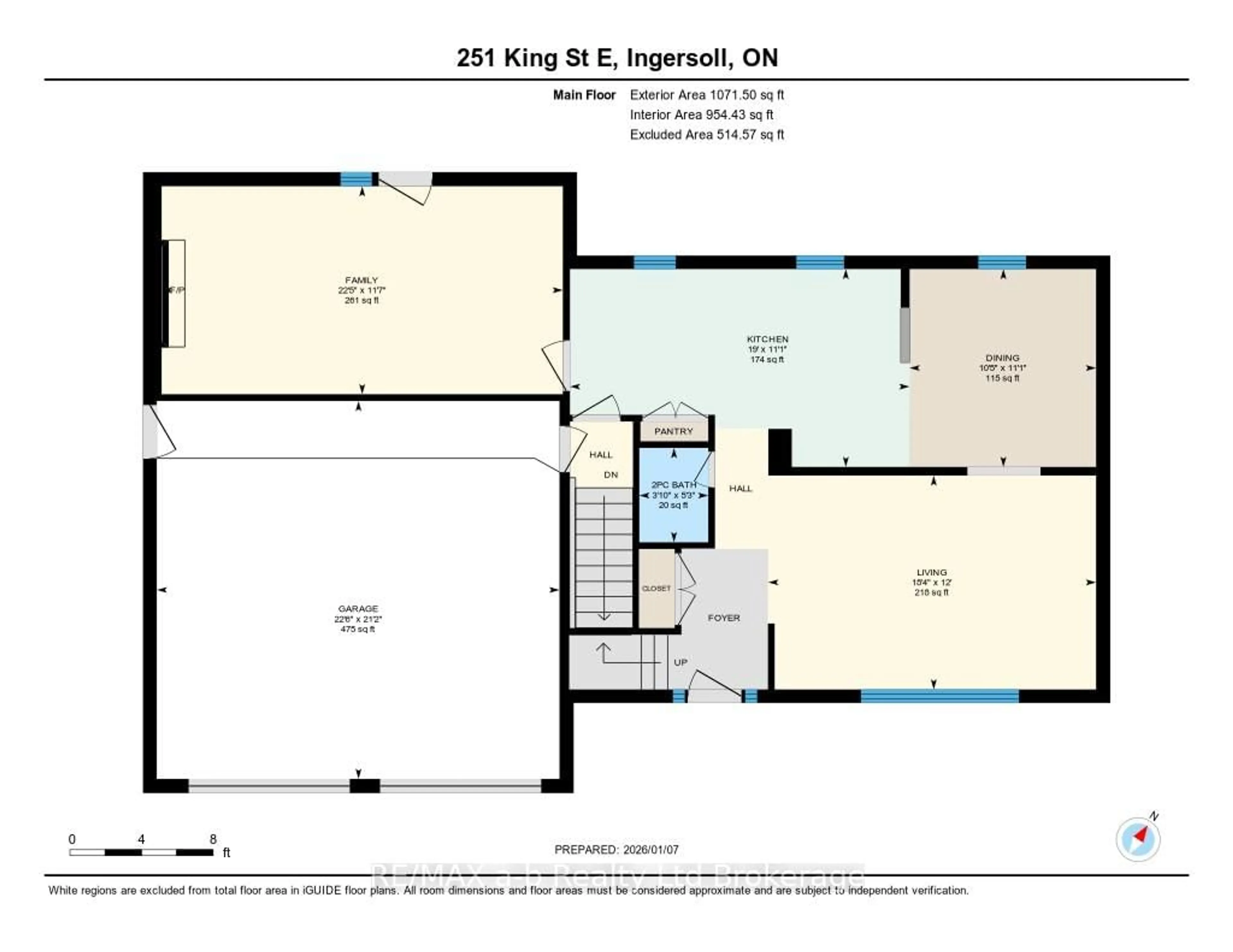 Floor plan for 251 KING St, Ingersoll Ontario N5C 1H4