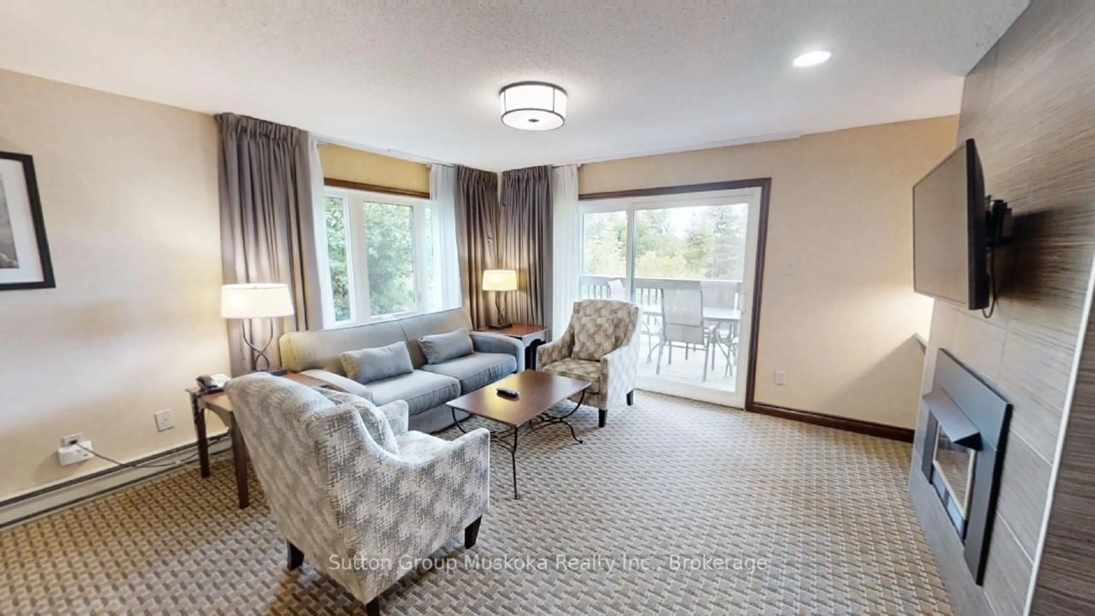 Living room with furniture, unknown for 31-101 The Greens Dr, Huntsville Ontario P1H 2E8