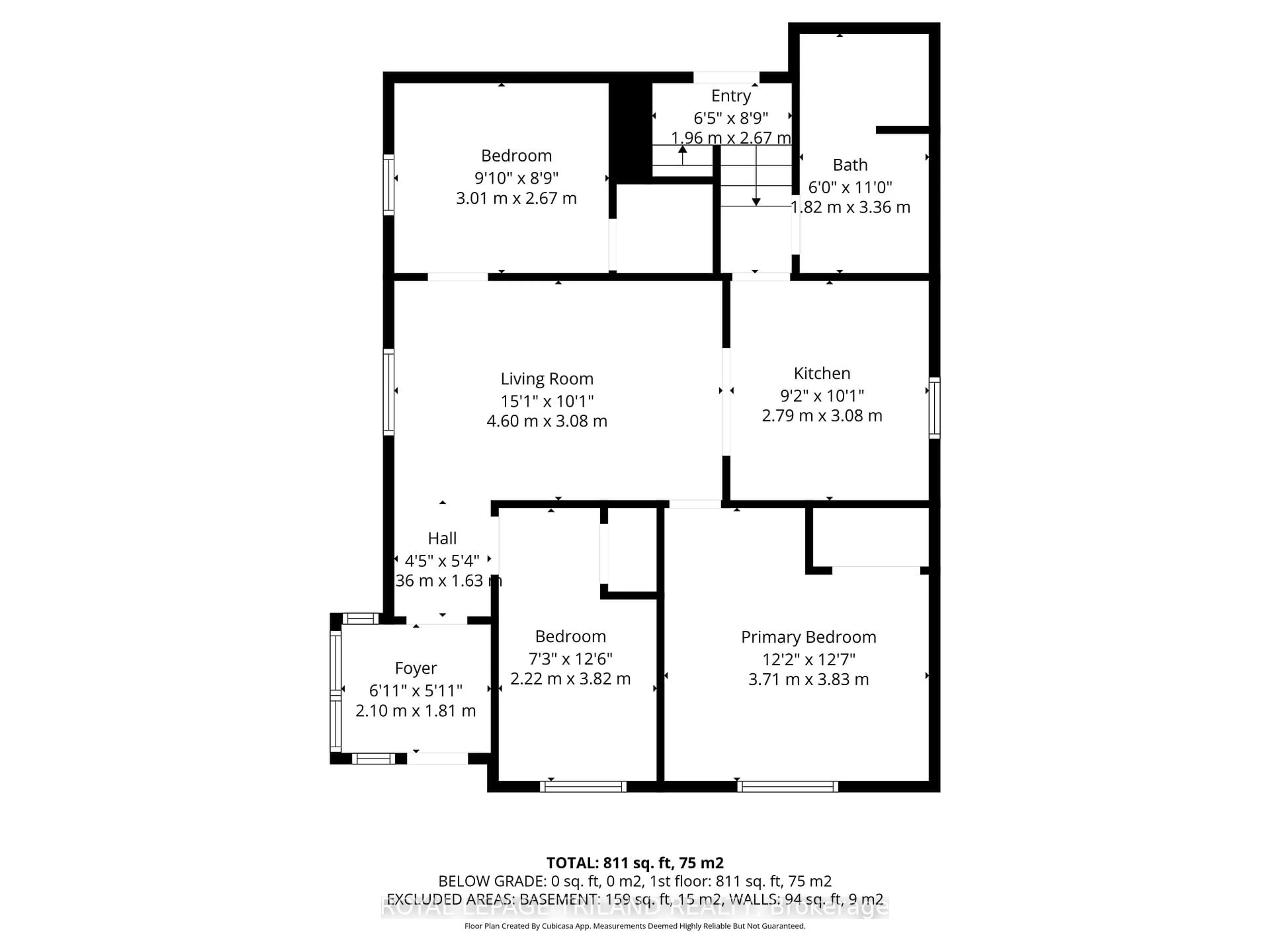 Floor plan for 616 Layard St, London East Ontario N5Z 1L3