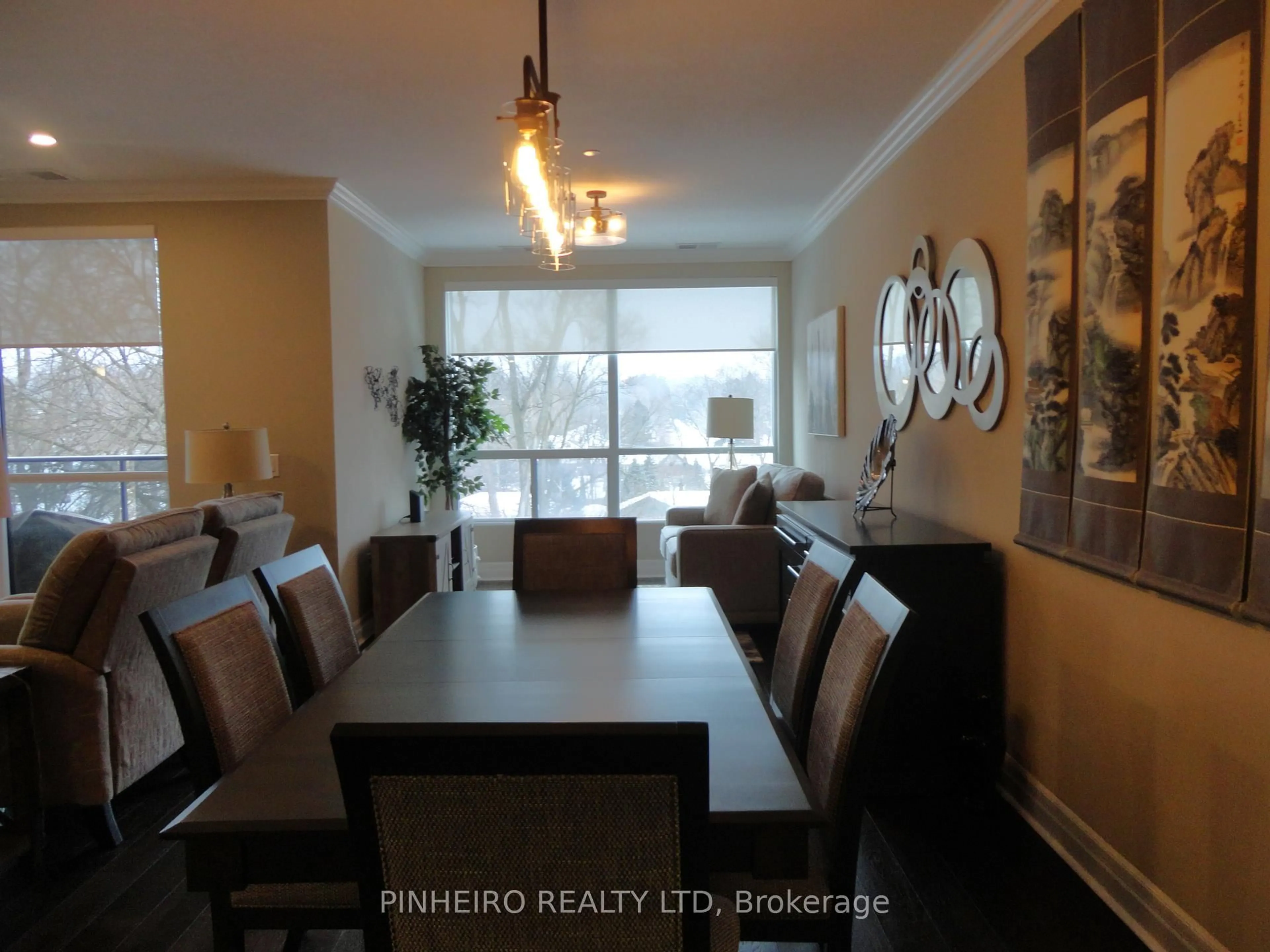 Dining room, wood/laminate floor for 1200 Commissioners Rd #504, London South Ontario N6K 0J7